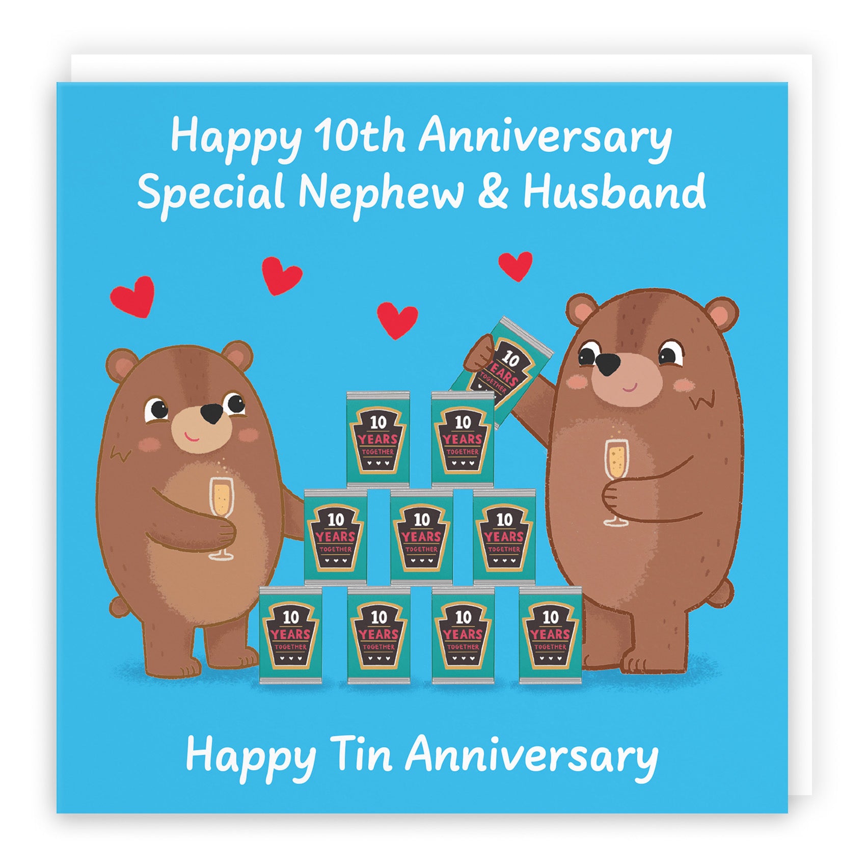 10th Nephew And Husband Anniversary Card Love Story - Default Title (B0DHWD1VL5)