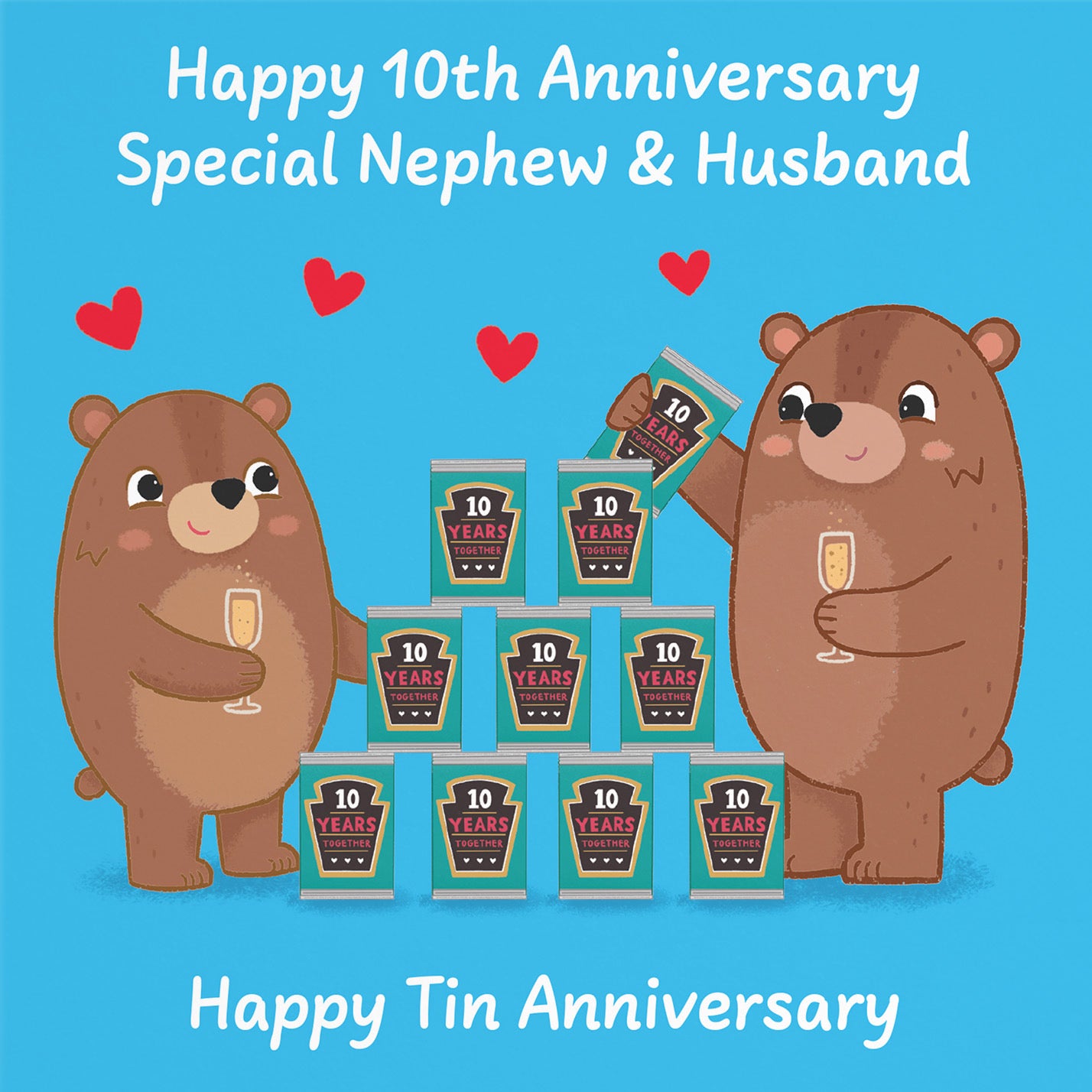 10th Nephew And Husband Anniversary Card Love Story - Default Title (B0DHWD1VL5)