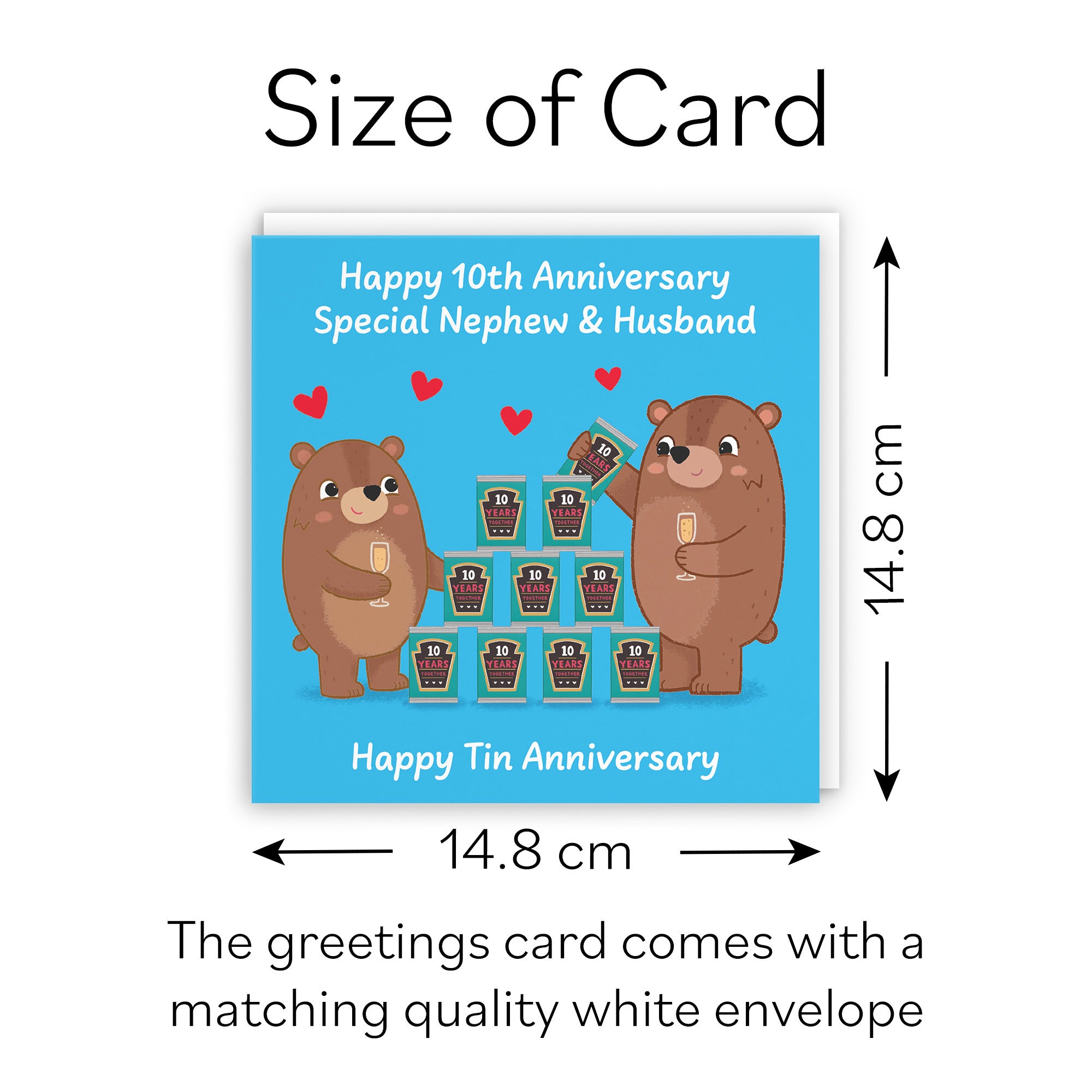 10th Nephew And Husband Anniversary Card Love Story - Default Title (B0DHWD1VL5)