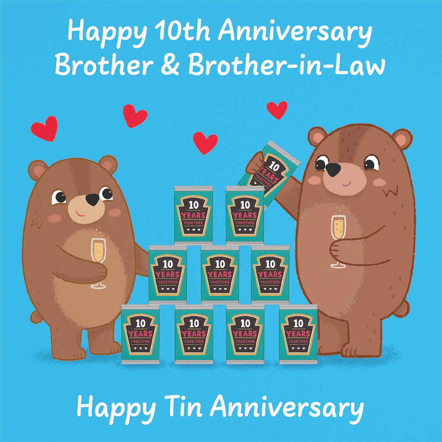 10th Brother And Brother In Law Anniversary Card Love Story - Default Title (B0DHWD9BK8)