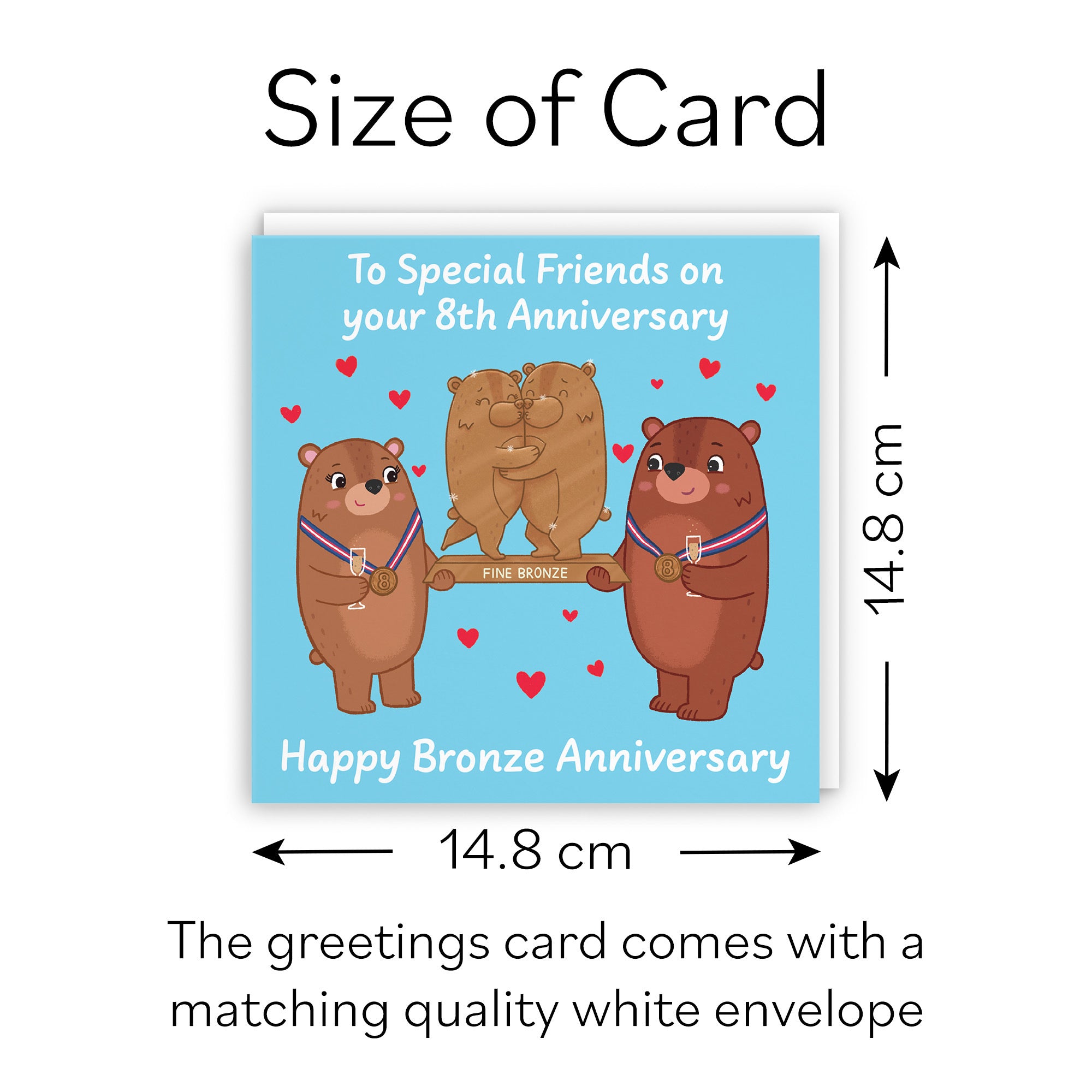 8th Special Friends Anniversary Card Love Story - Default Title (B0DHWD9FHX)