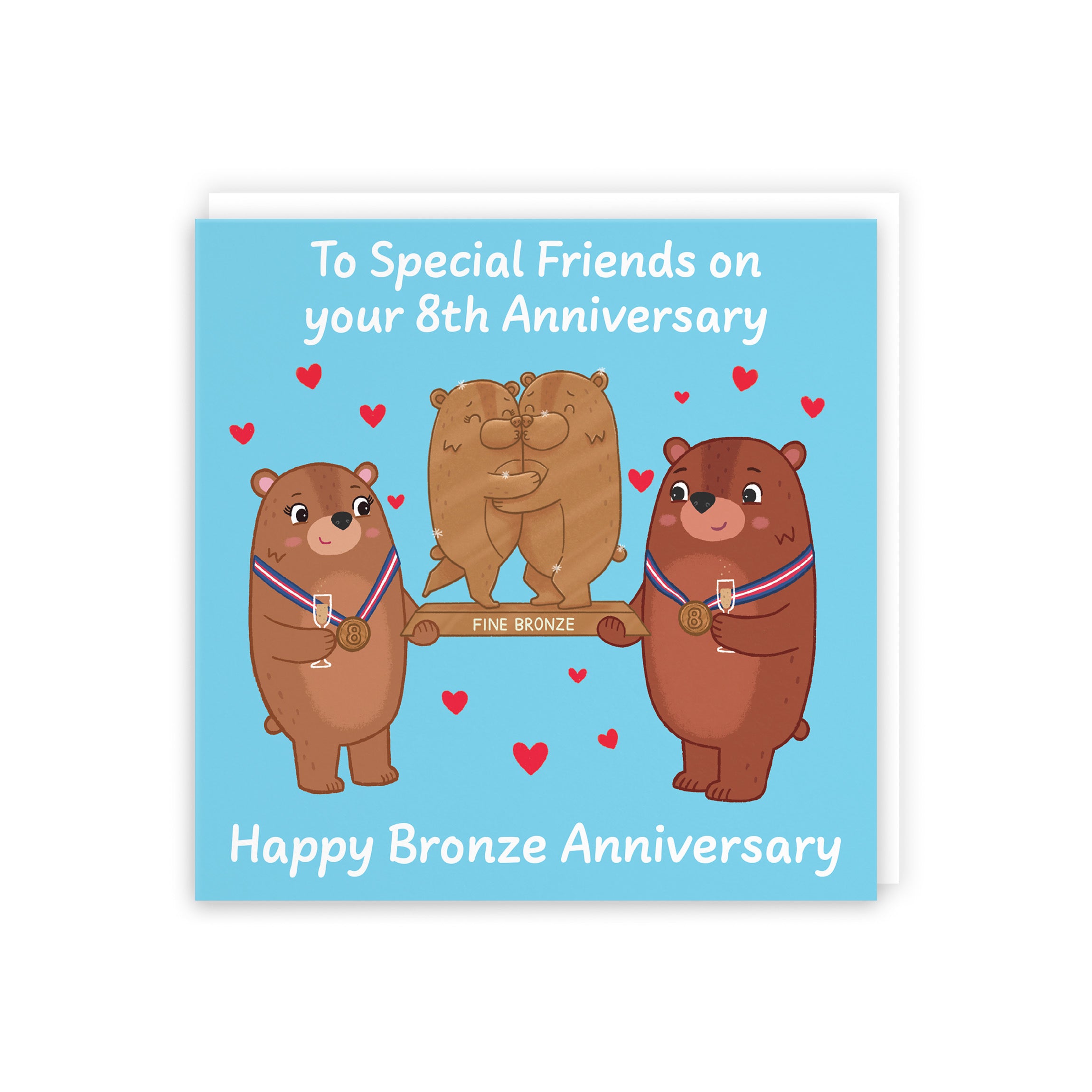 8th Special Friends Anniversary Card Love Story - Default Title (B0DHWD9FHX)