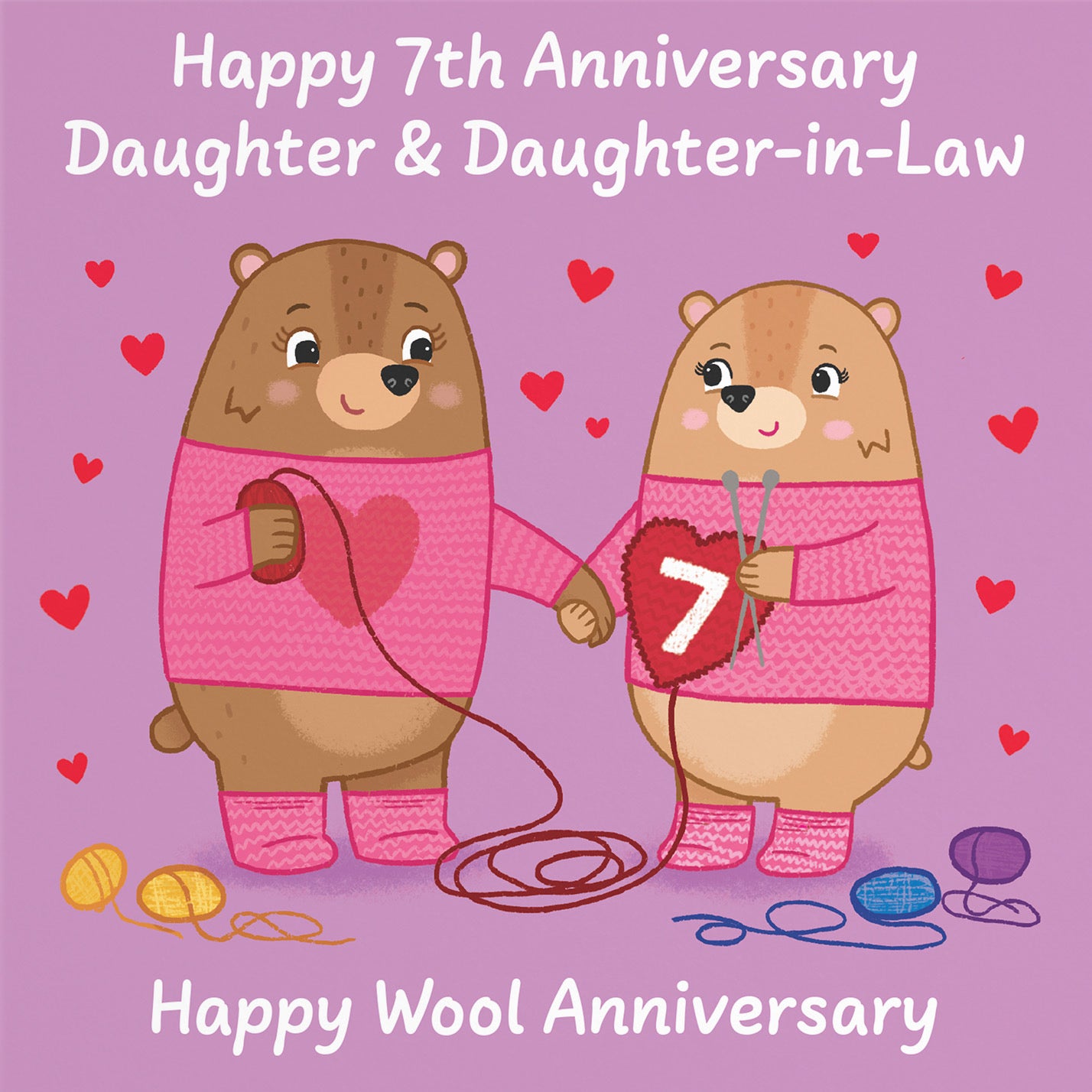 7th Daughter And Daughter In Law Anniversary Card Love Story - Default Title (B0DHWDC7H9)