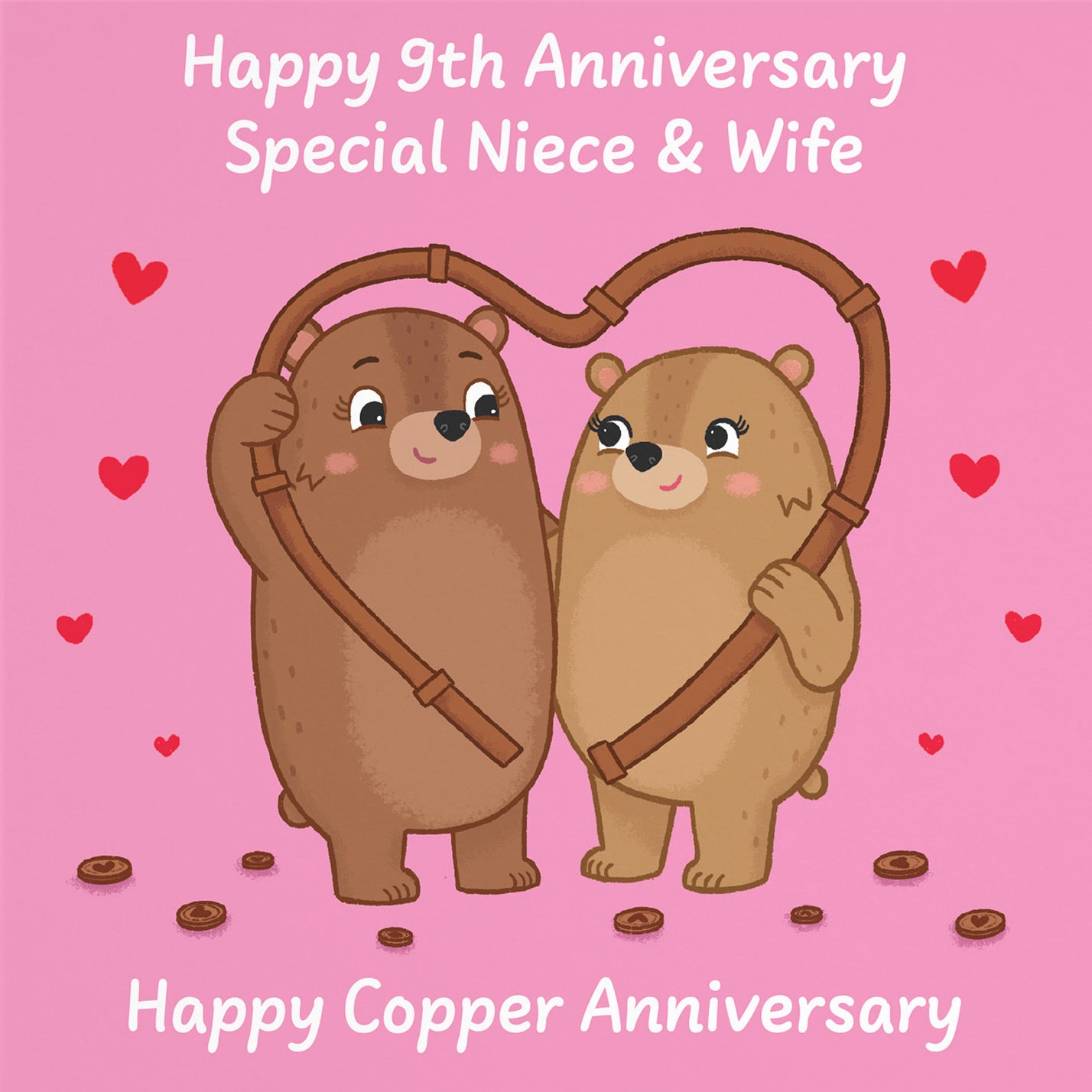 9th Niece And Wife Anniversary Card Love Story - Default Title (B0DHWDG9LT)