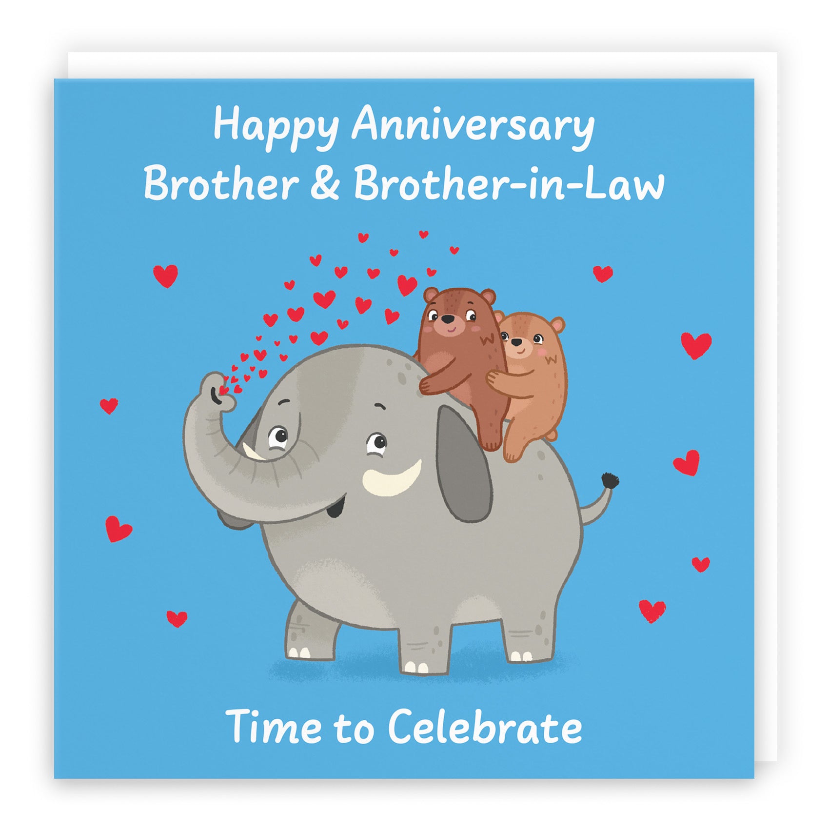 Brother And Brother In Law Anniversary Card Elephant Love Story - Default Title (B0DHWDHKTB)