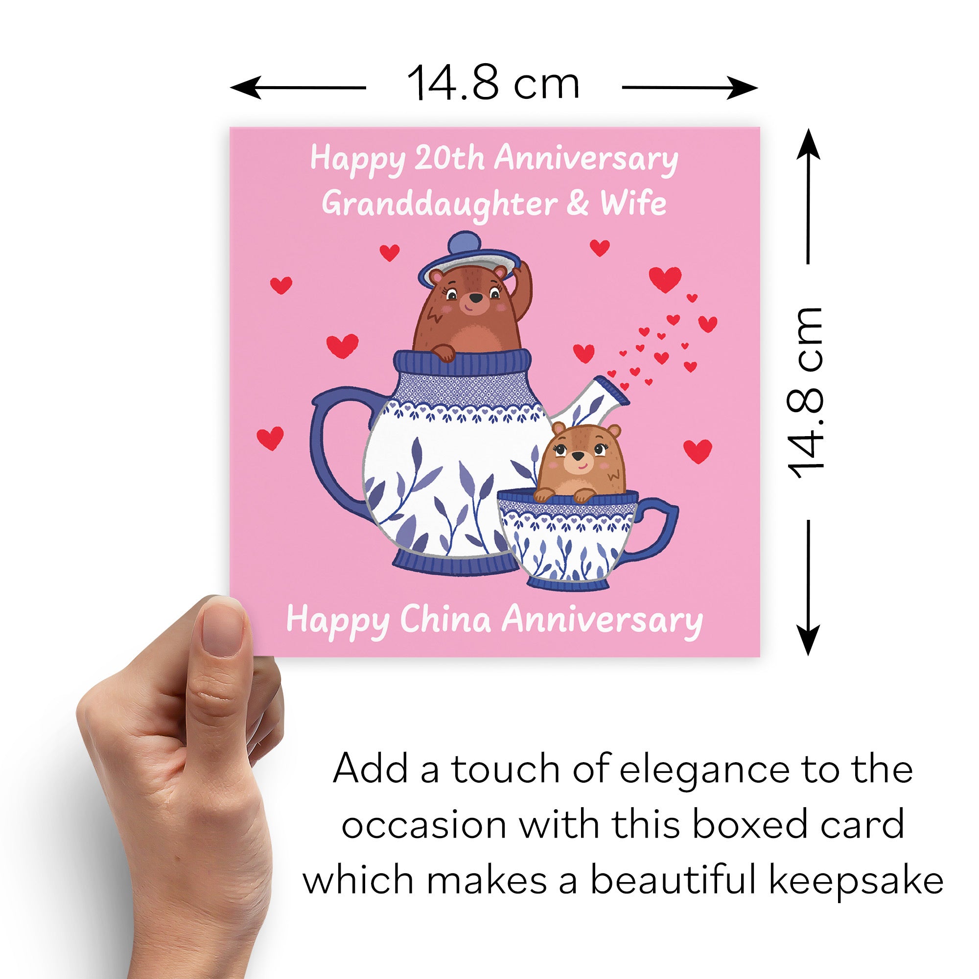 Boxed 20th Granddaughter And Wife Anniversary Card Love Story - Default Title (B0DHZRKG7S)