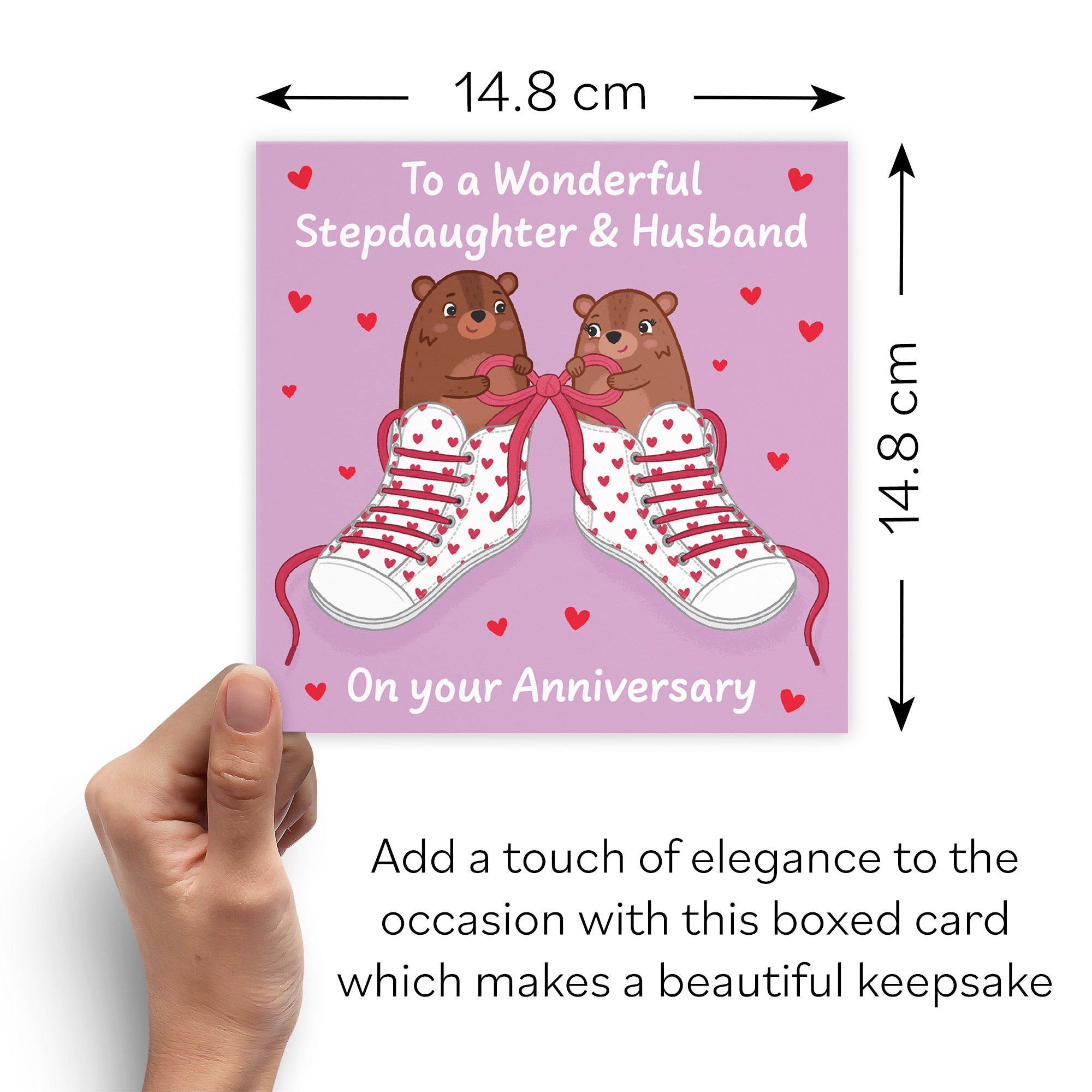 Boxed Stepdaughter And Husband Anniversary Card Laces Love Story - Default Title (B0DHZRTJWF)