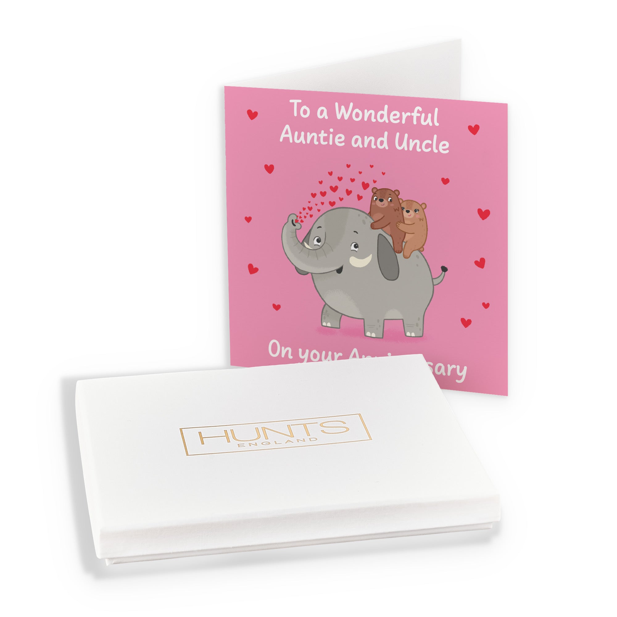 Boxed Auntie And Uncle Anniversary Card Elephant Love Story - Default Title (B0DHZRTJWK)