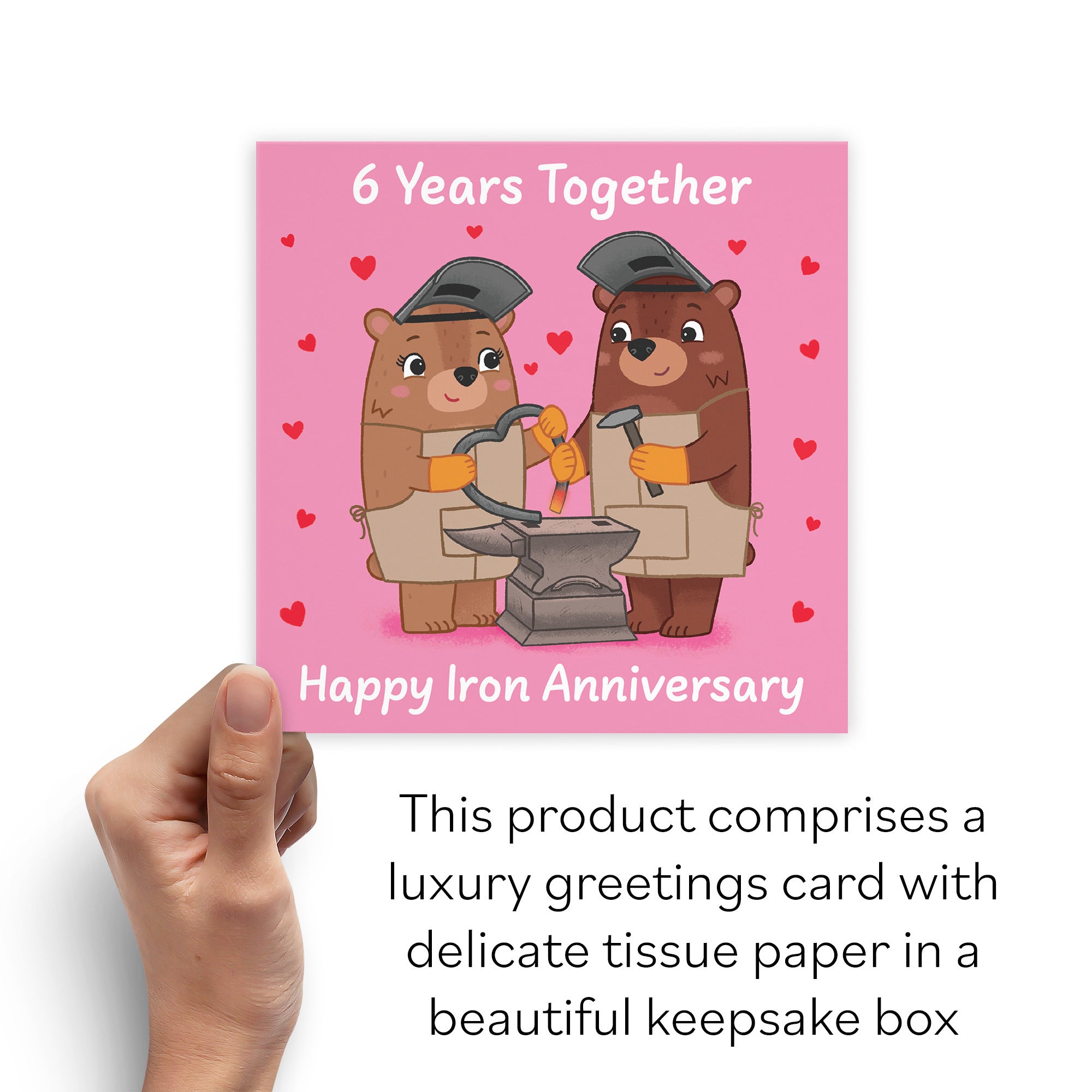 Boxed 6th Anniversary Card Love Story - Default Title (B0DHZRXGSZ)