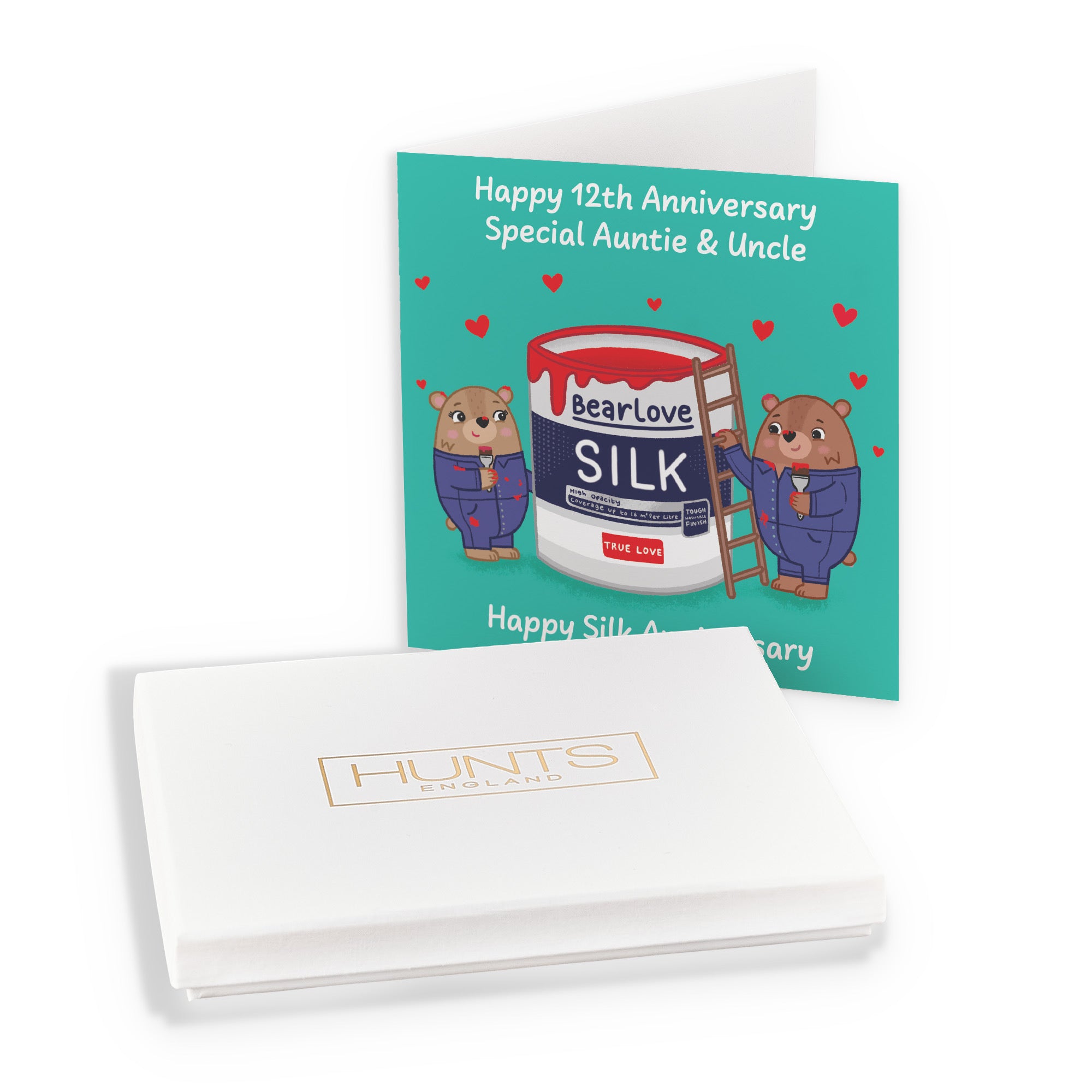 Boxed 12th Auntie And Uncle Anniversary Card Love Story - Default Title (B0DHZS4VRB)