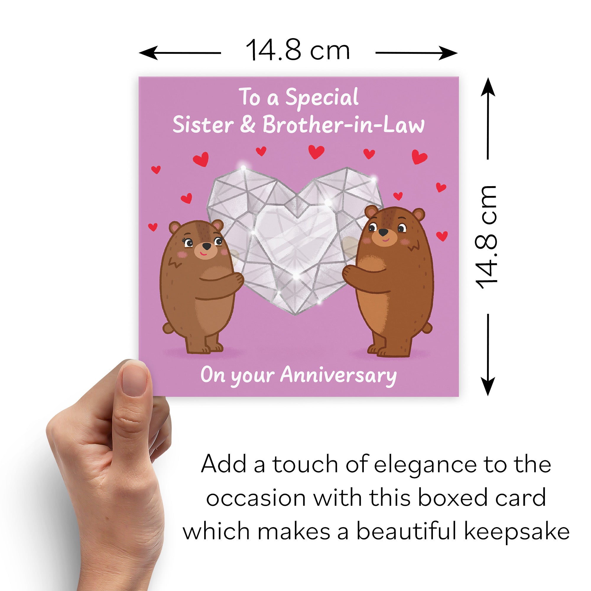 Boxed Sister And Brother In Law Anniversary Card Sparkling Love Story - Default Title (B0DHZS71P4)