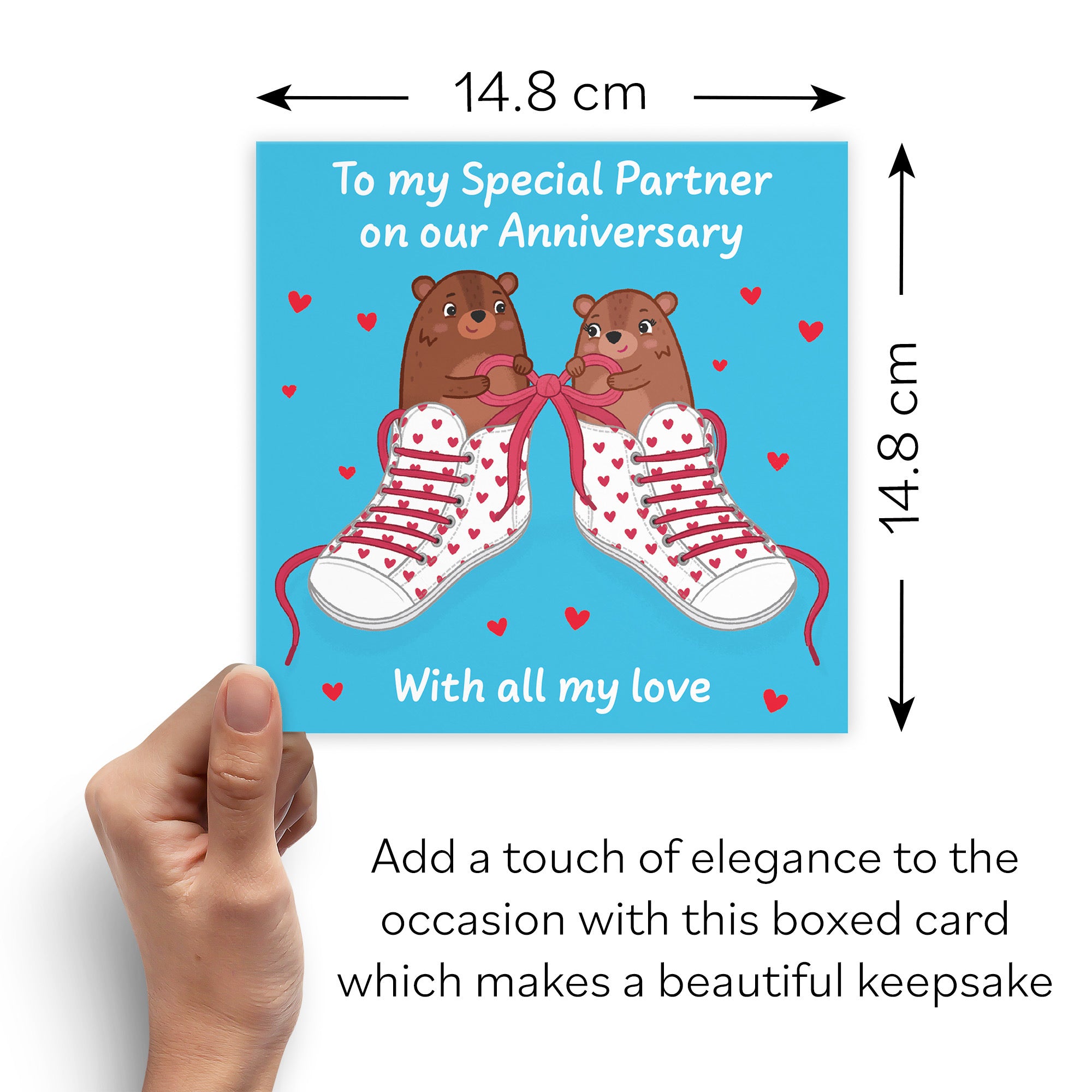 Boxed Partner Anniversary Card Laces Love Story - Default Title (B0DHZSCBV9)