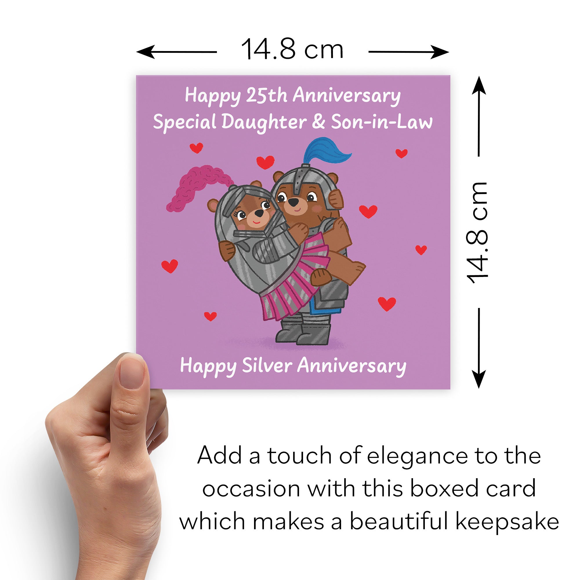 Boxed 25th Daughter And Son In Law Anniversary Card Love Story - Default Title (B0DHZSTPX7)