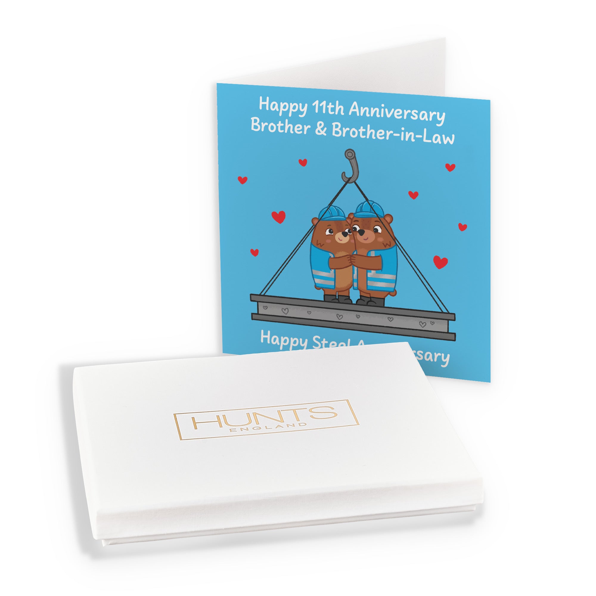 Boxed 11th Brother And Brother In Law Anniversary Card Love Story - Default Title (B0DHZSV82S)