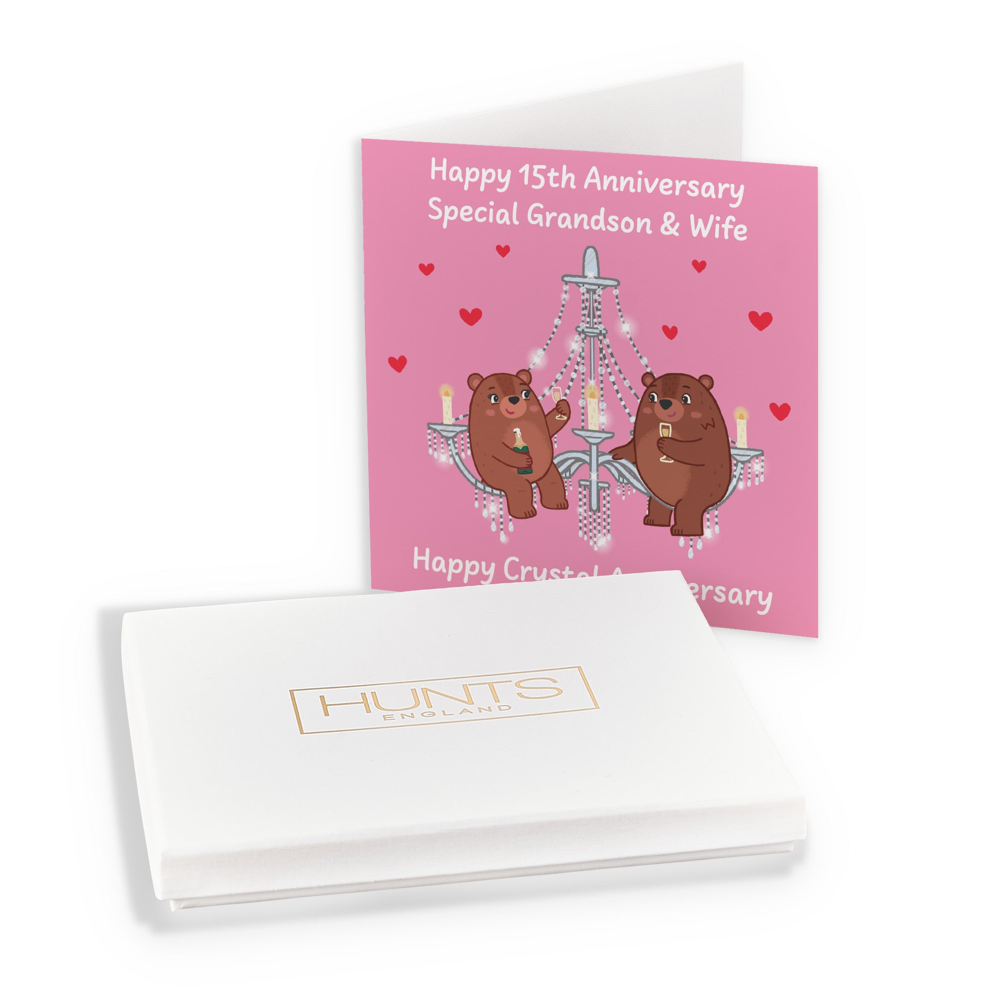 Boxed 15th Grandson And Wife Anniversary Card Love Story - Default Title (B0DHZSVDRP)