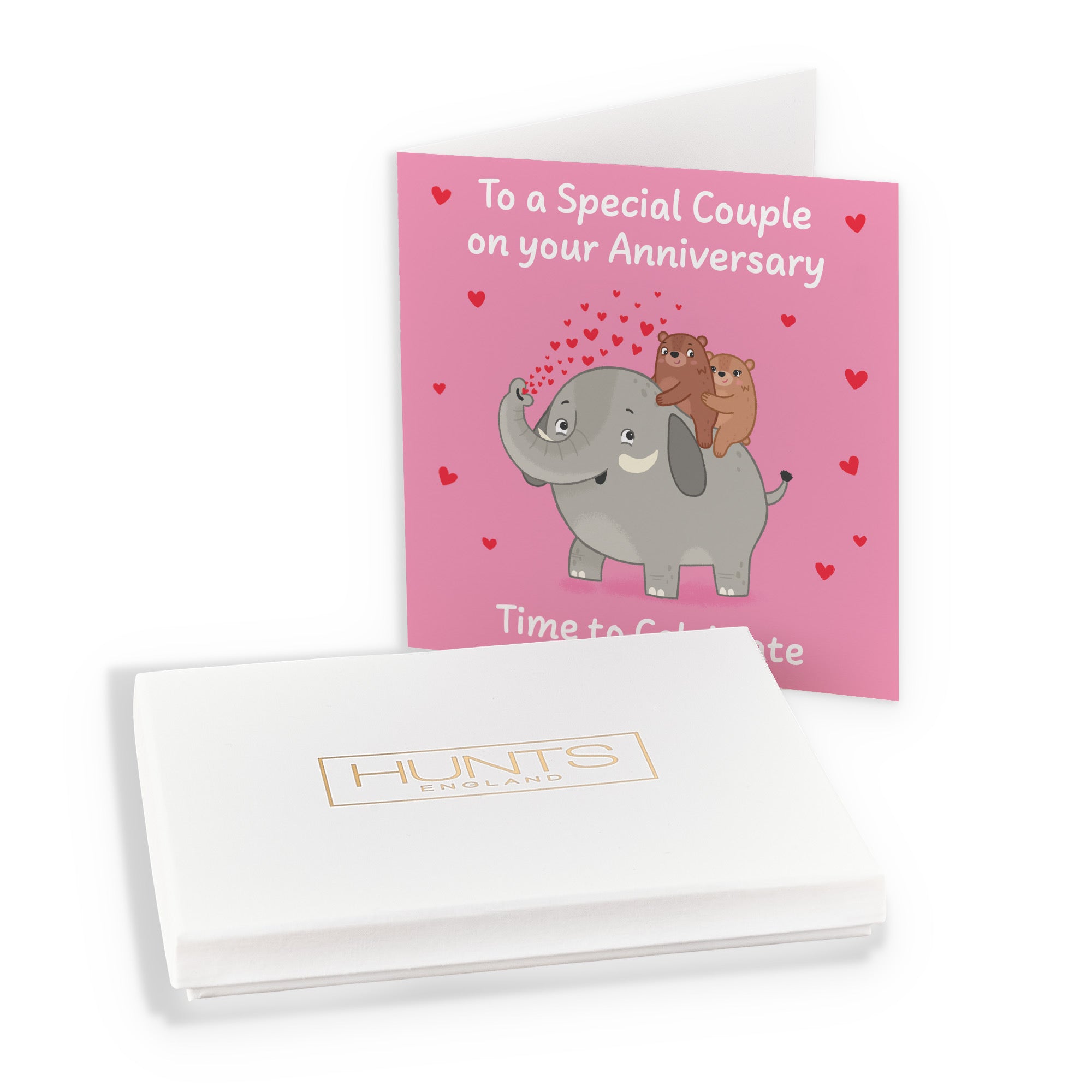 Boxed Couple Anniversary Card Elephant Love Story - Default Title (B0DHZSX533)