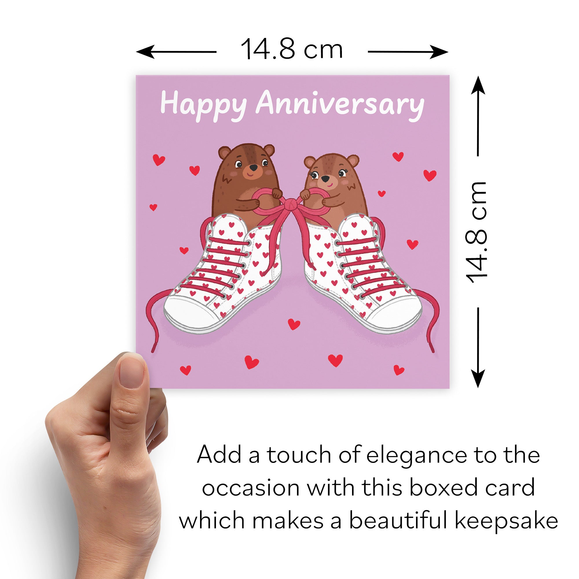 Boxed Love Laces Anniversary Card Love Story - Default Title (B0DHZT3XGP)