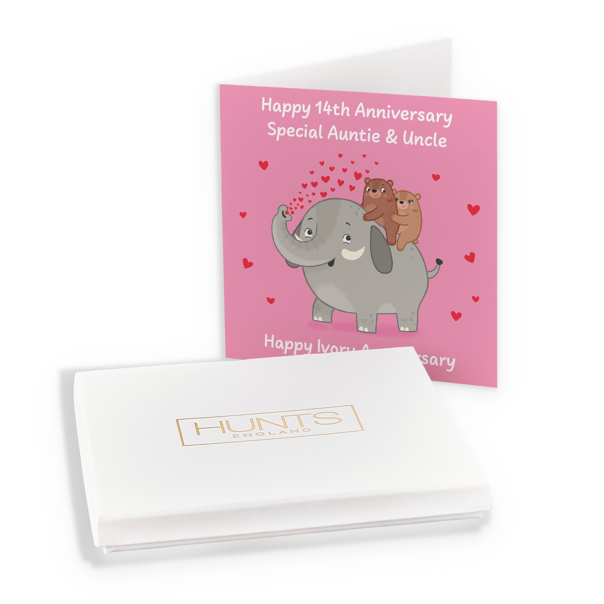 Boxed 14th Auntie And Uncle Anniversary Card Love Story - Default Title (B0DHZT5ZGG)