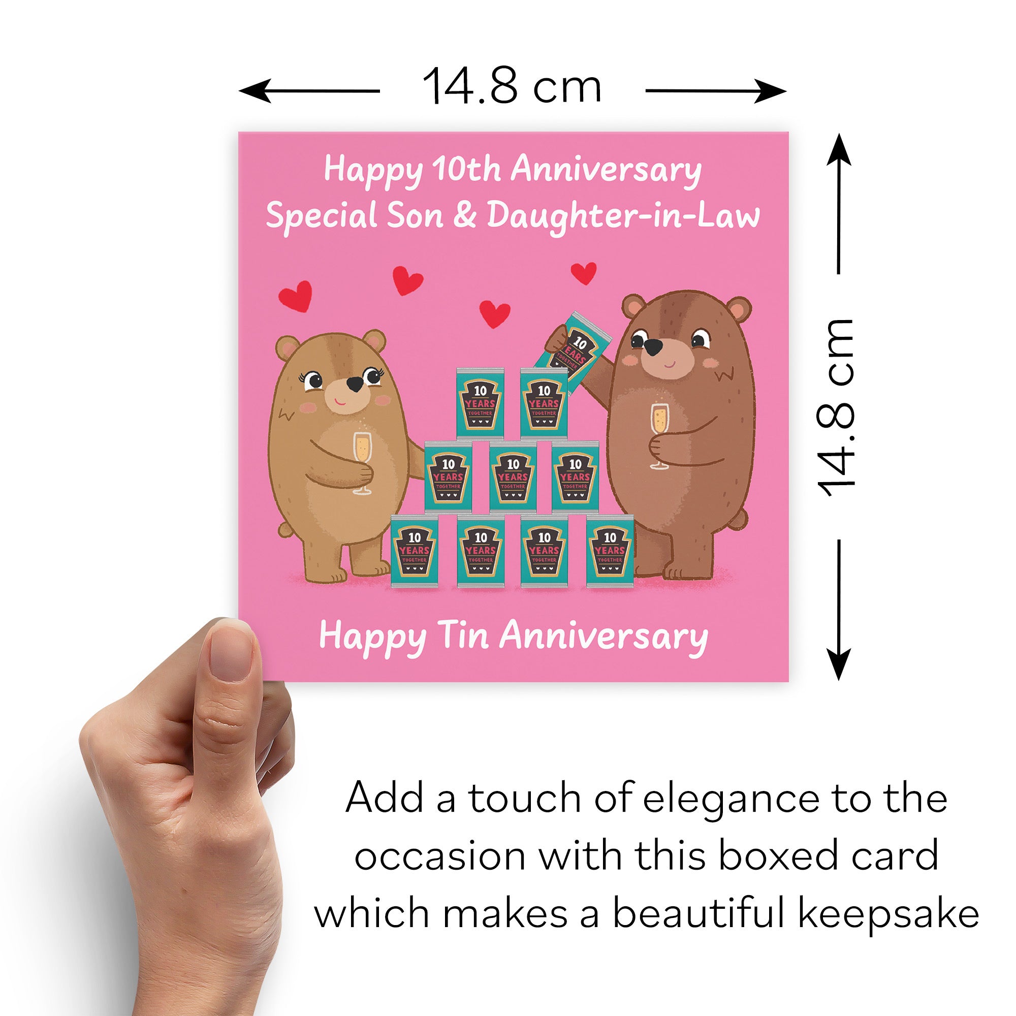 Boxed 10th Son And Daughter In Law Anniversary Card Love Story - Default Title (B0DHZT6SJZ)