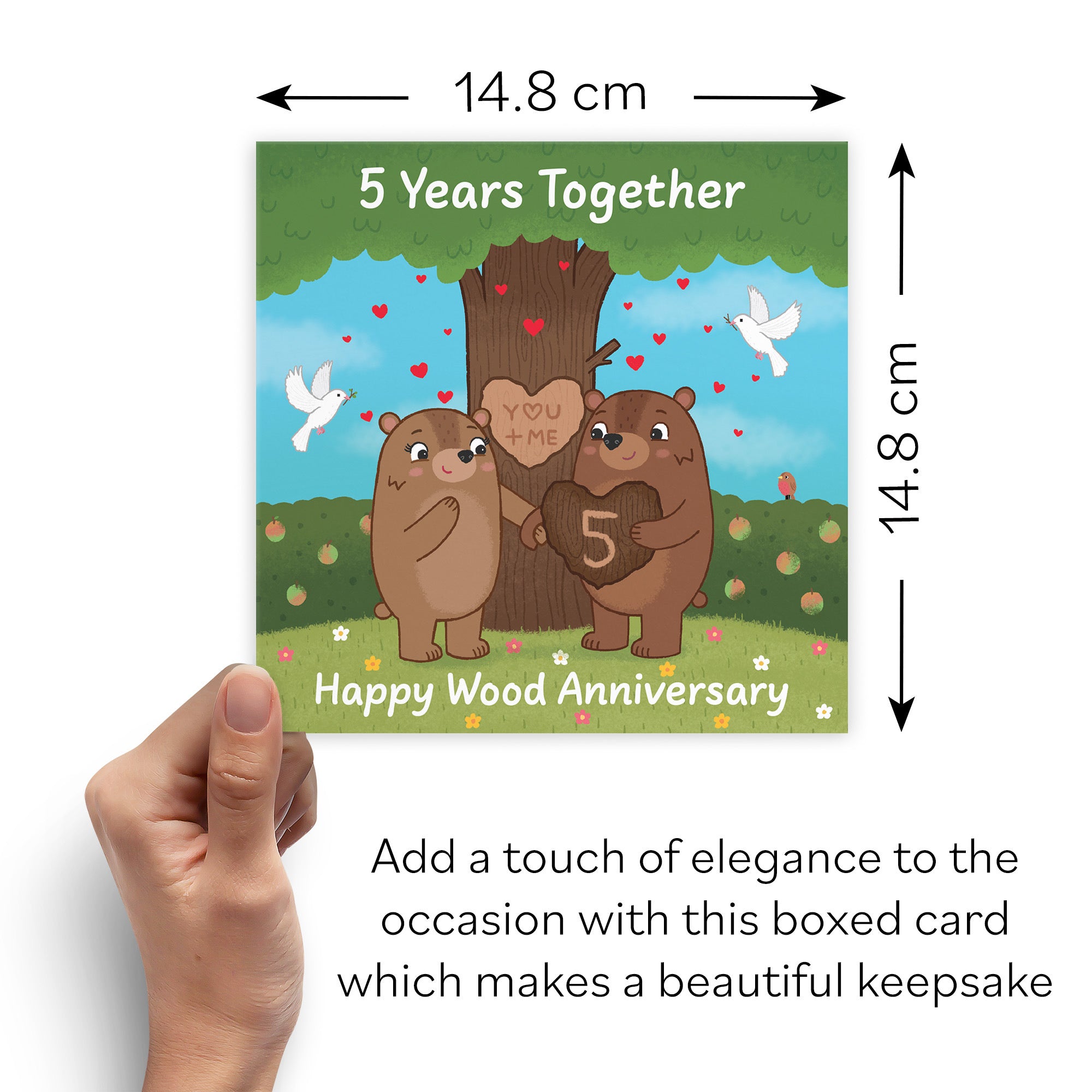 Boxed 5th Anniversary Card Love Story - Default Title (B0DHZT76Q5)