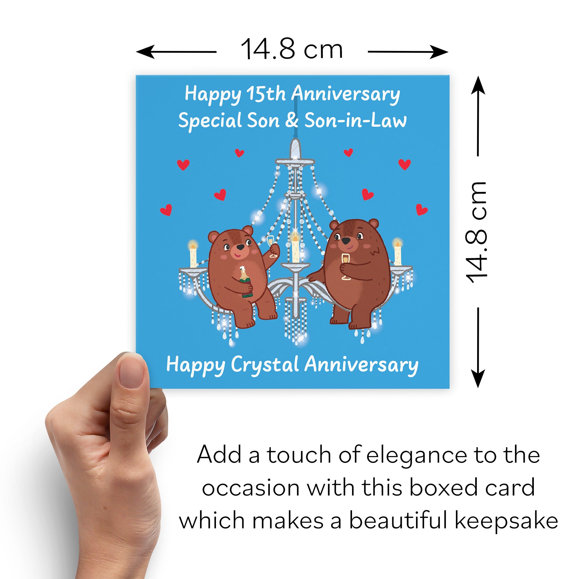 Boxed 15th Son And Son In Law Anniversary Card Love Story - Default Title (B0DHZTBZXW)