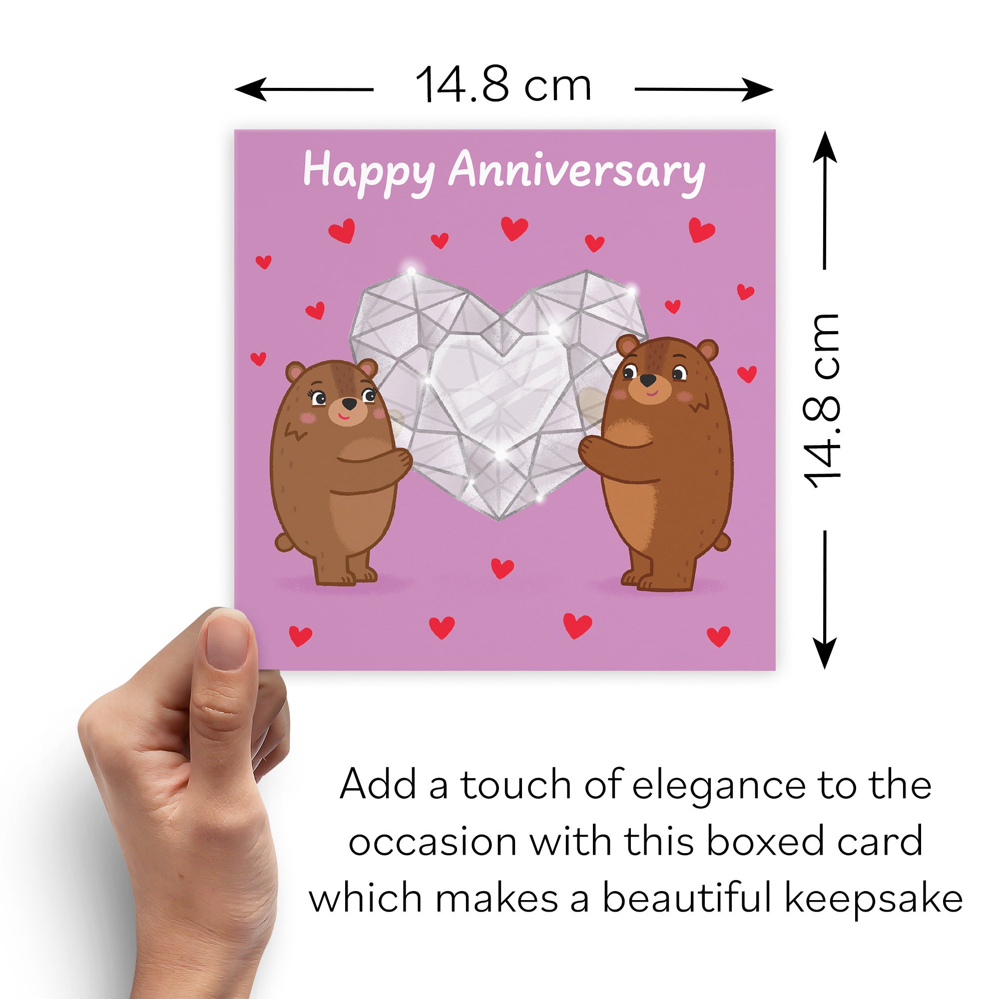 Boxed Sparkling Love Anniversary Card Love Story - Default Title (B0DHZTGKVC)