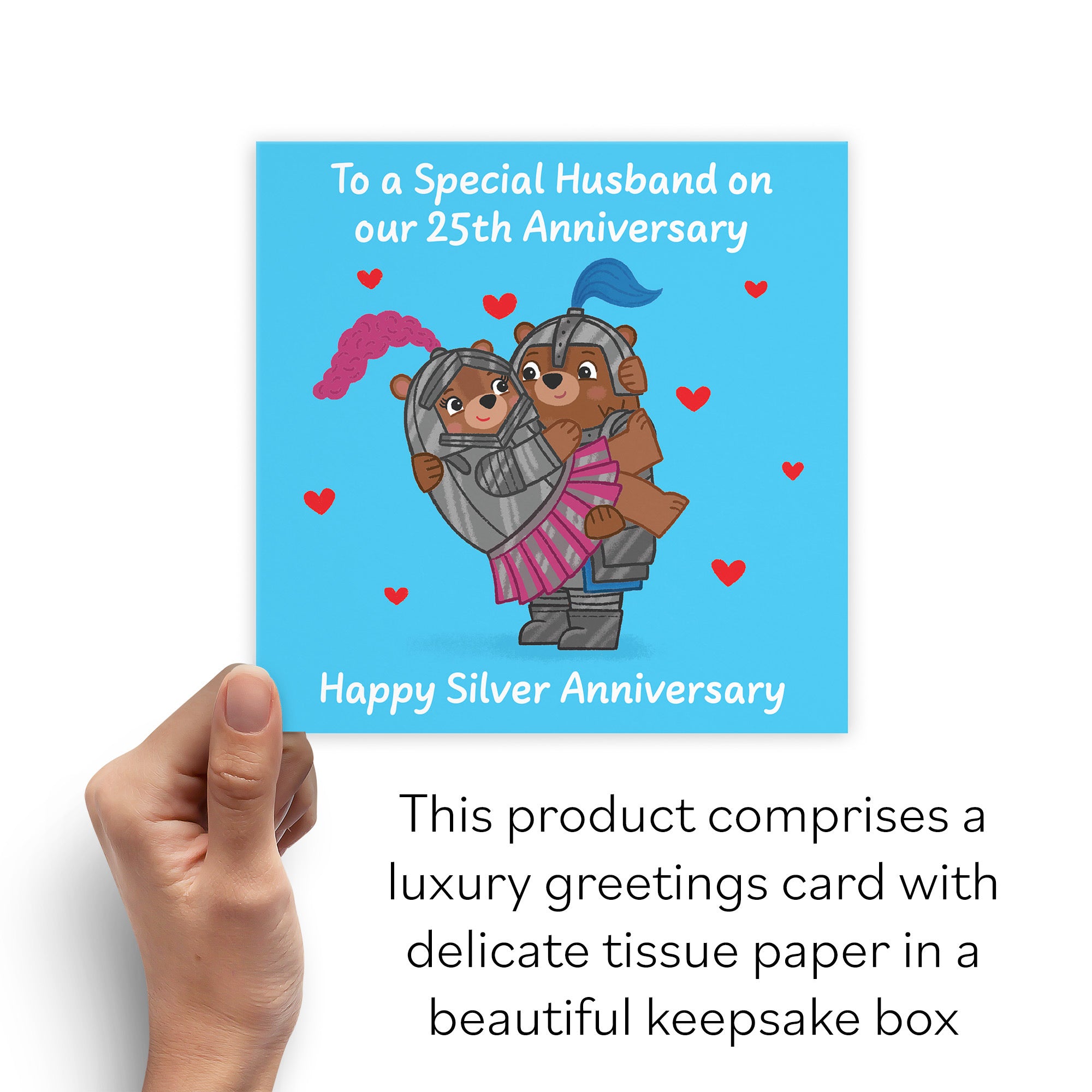 Boxed 25th Husband Anniversary Card Love Story - Default Title (B0DHZTHJHW)