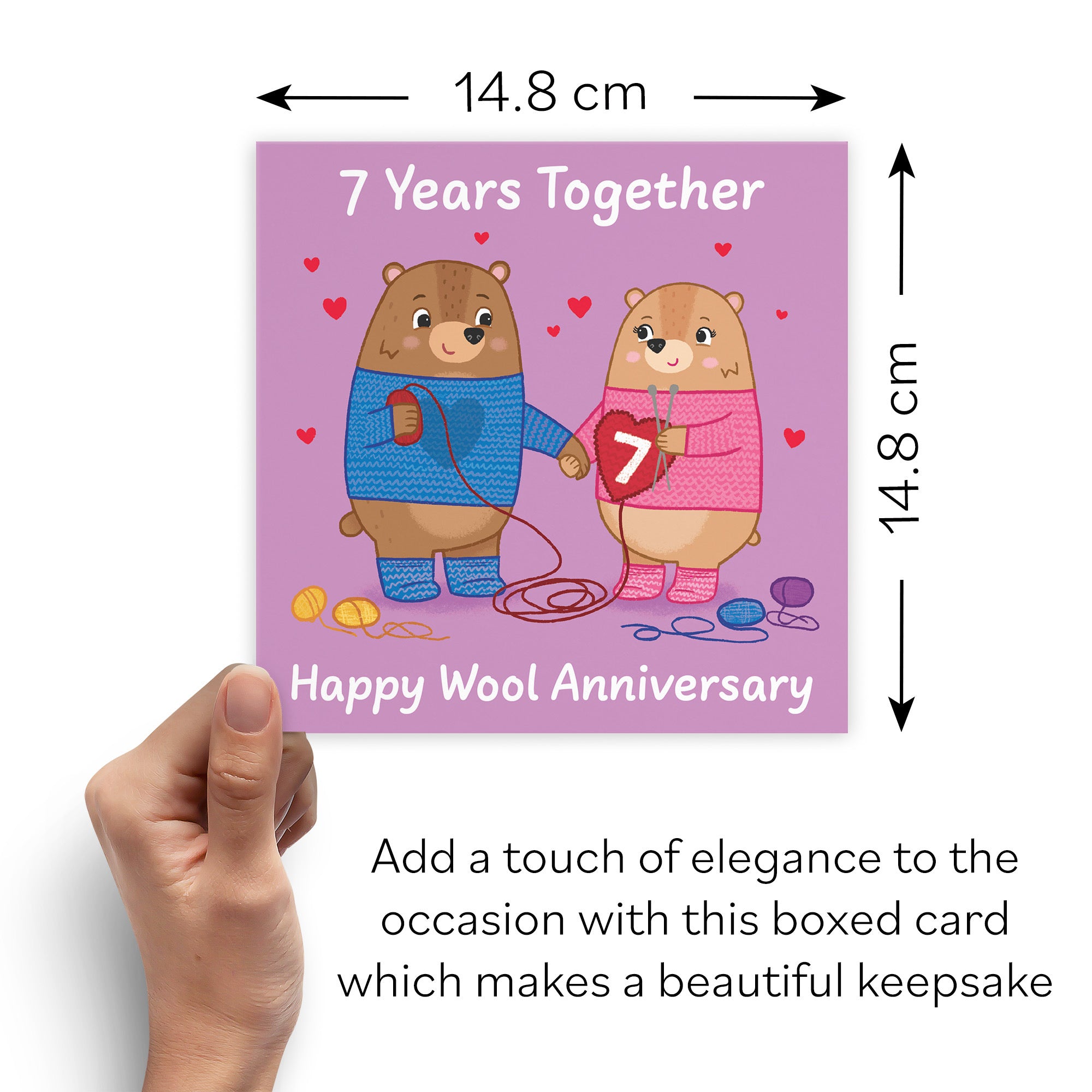 Boxed 7th Anniversary Card Love Story - Default Title (B0DHZTJMN8)