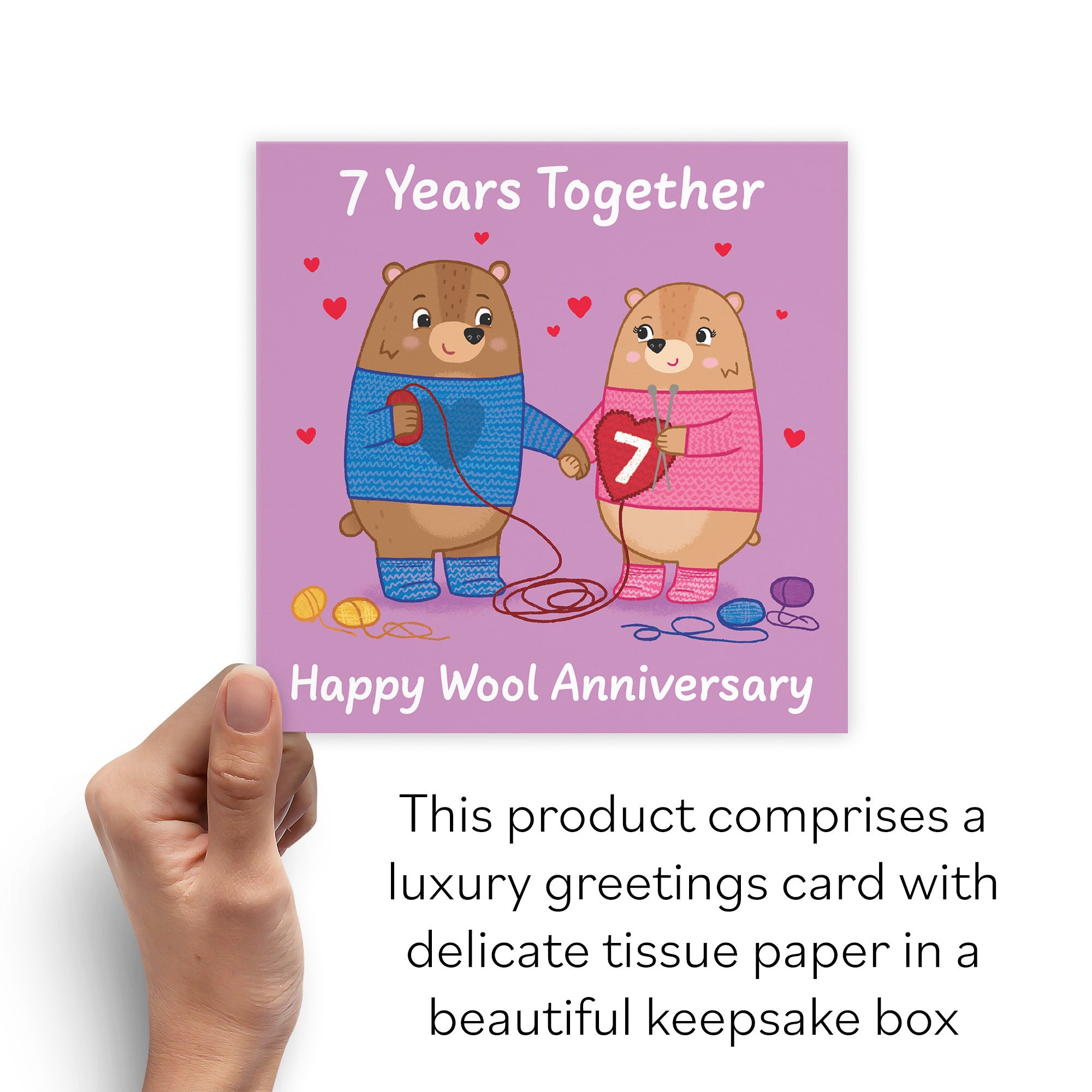 Boxed 7th Anniversary Card Love Story - Default Title (B0DHZTJMN8)