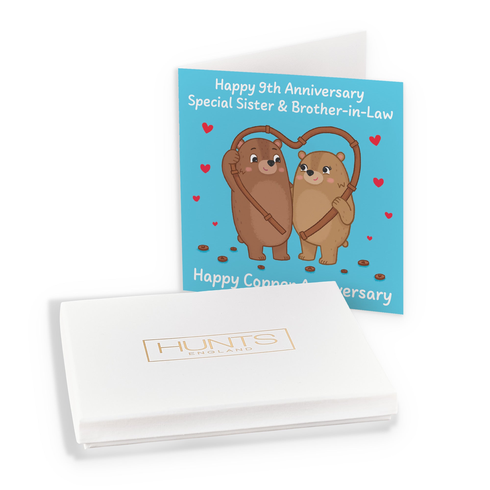 Boxed 9th Sister And Brother In Law Anniversary Card Love Story - Default Title (B0DHZTJV4J)