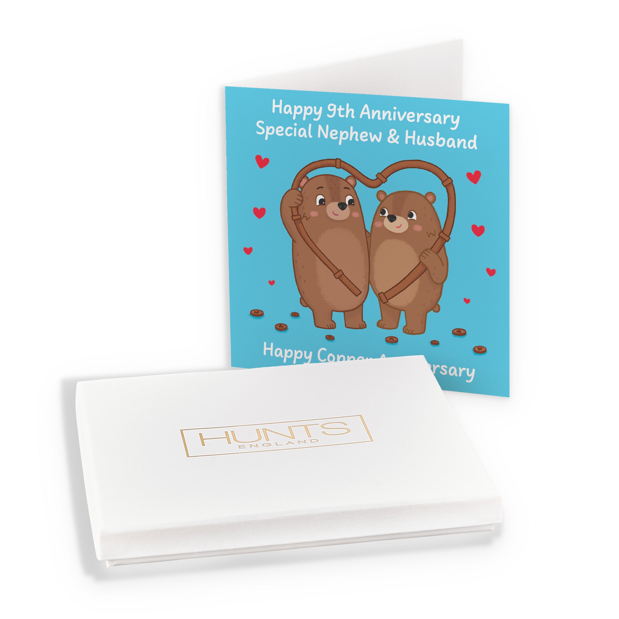 Boxed 9th Nephew And Husband Anniversary Card Love Story - Default Title (B0DHZTJWBY)