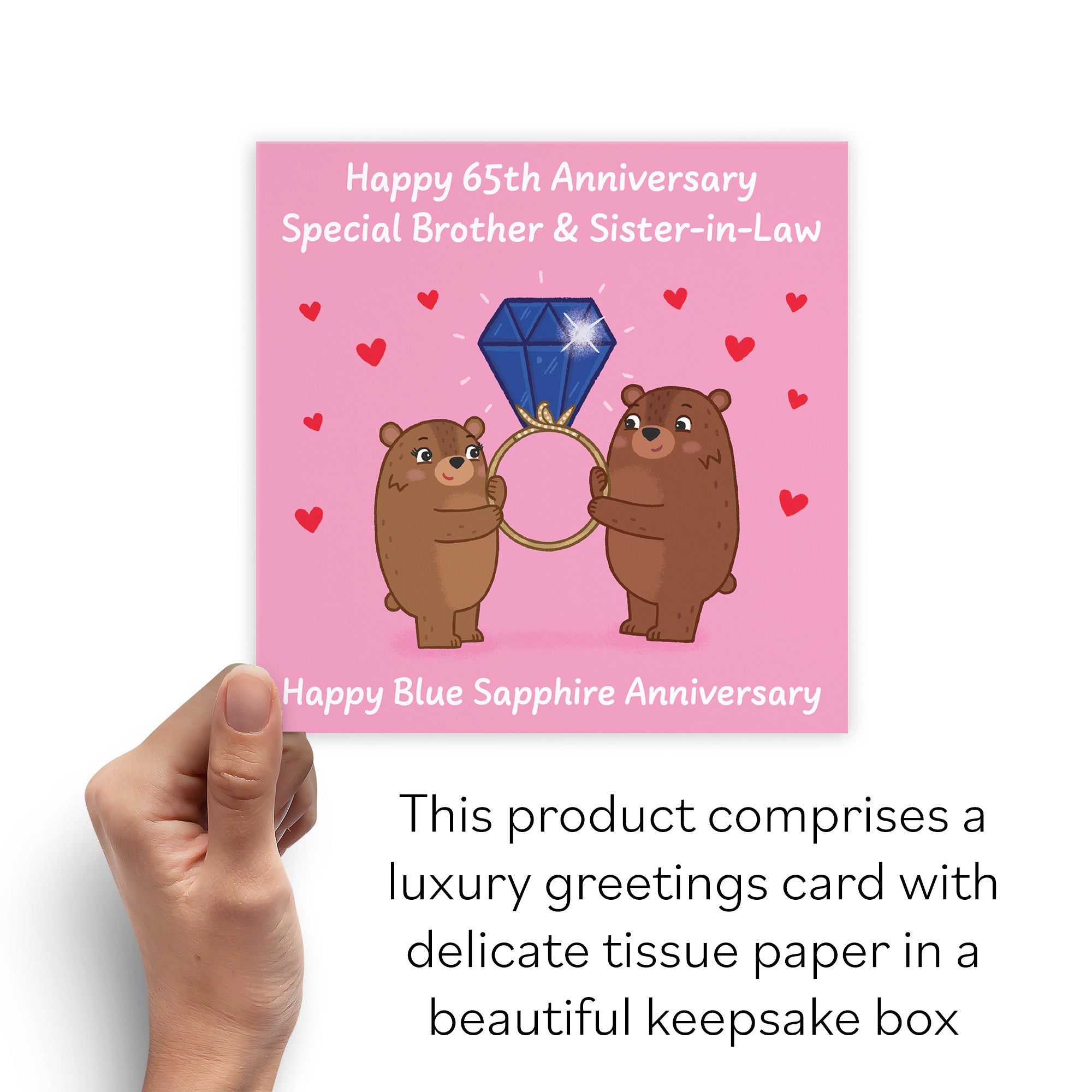 Boxed 65th Brother And Sister In Law Anniversary Card Love Story - Default Title (B0DHZTPQNH)