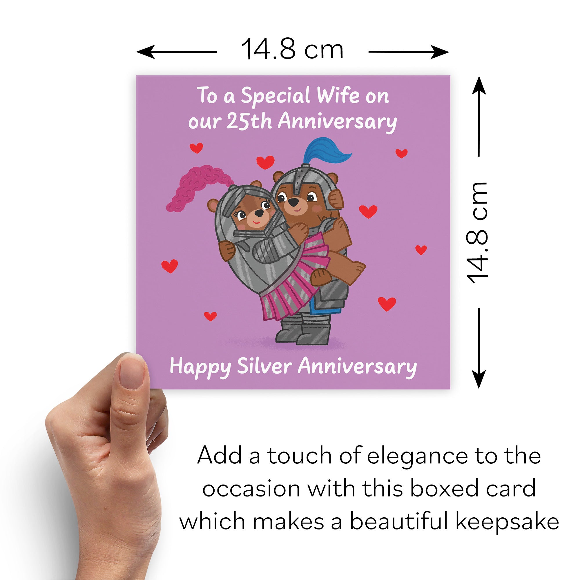 Boxed 25th Wife Anniversary Card Love Story - Default Title (B0DHZTSFLG)