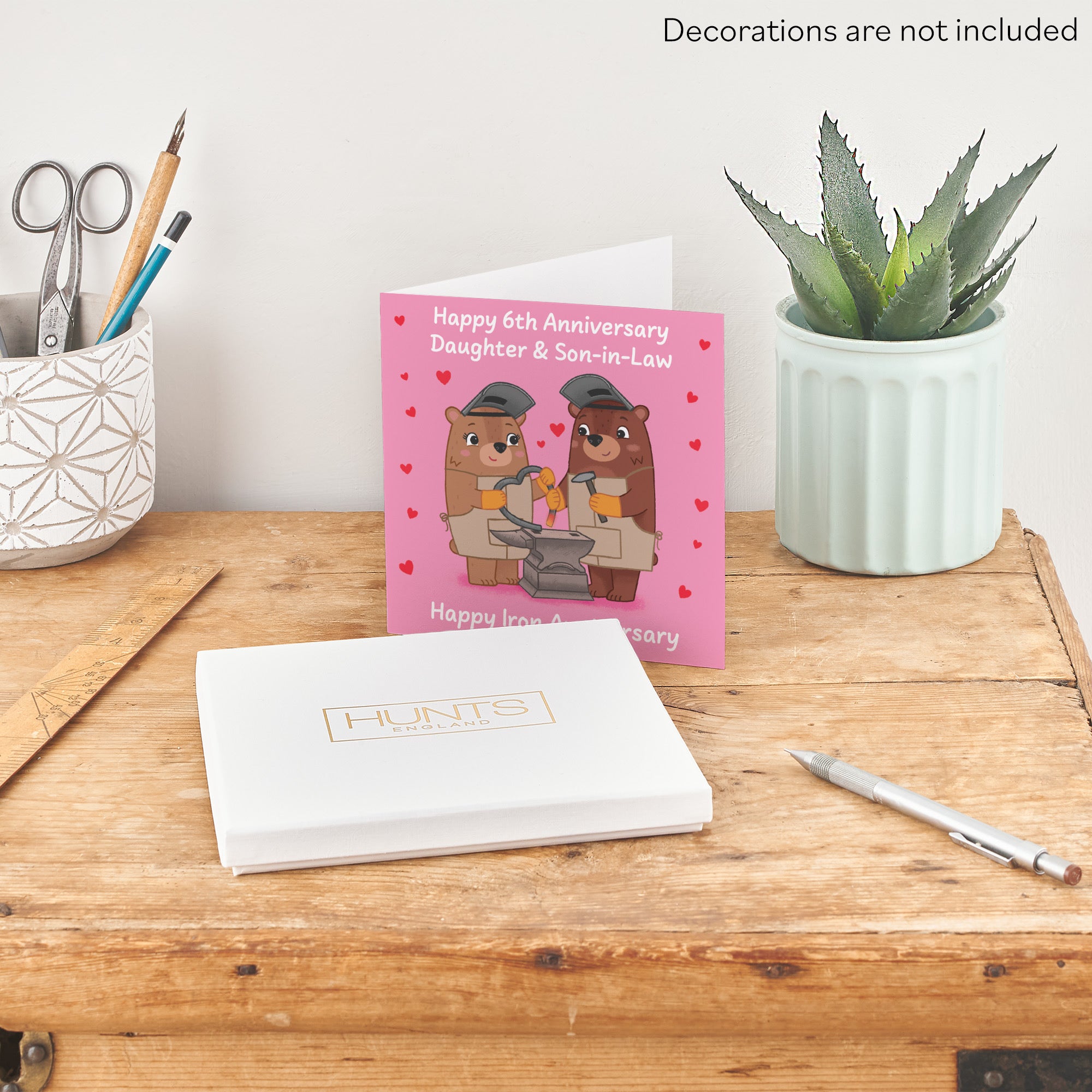 Boxed 6th Daughter And Son In Law Anniversary Card Love Story - Default Title (B0DHZTSHMW)