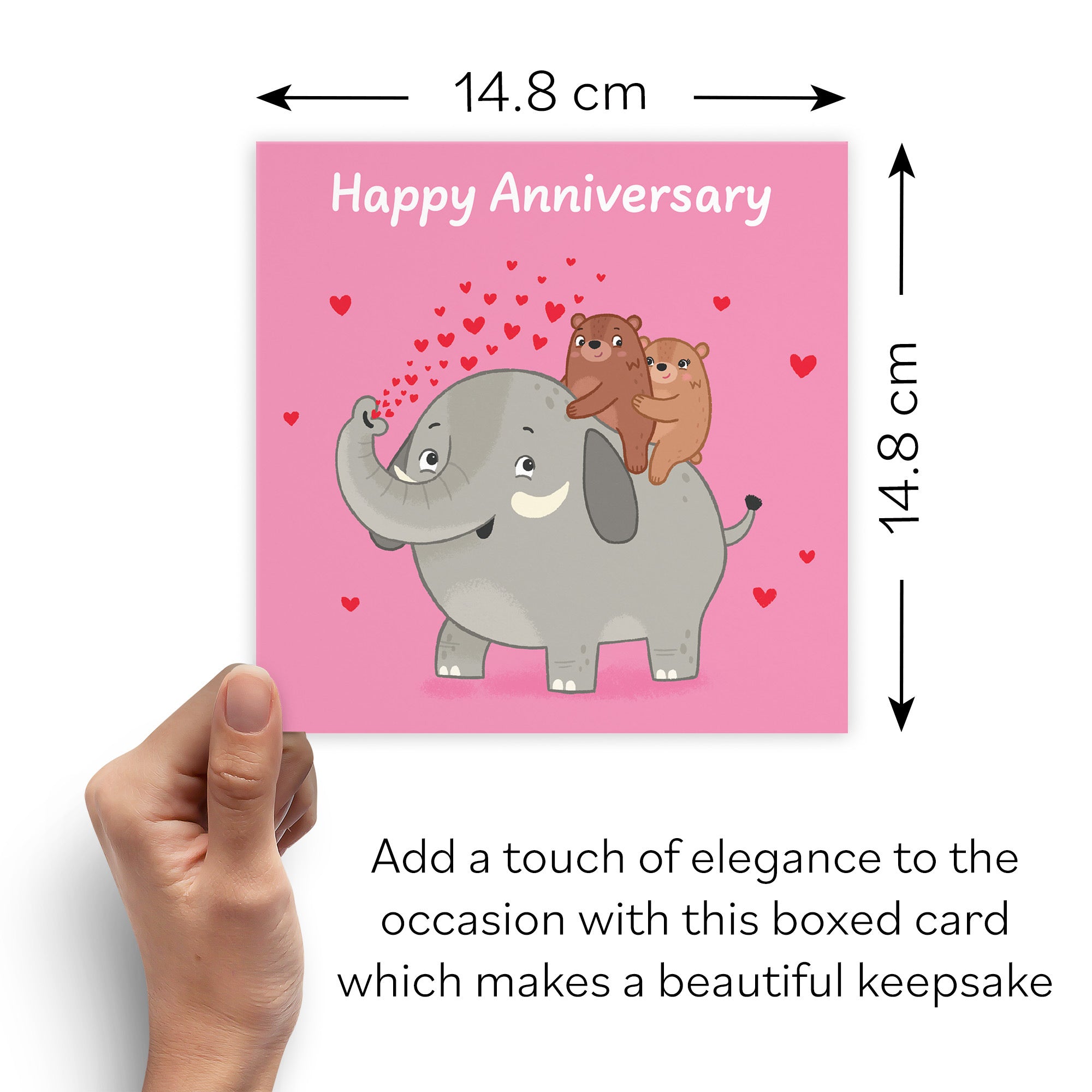 Boxed Elephant Love Anniversary Card Love Story - Default Title (B0DHZTSV3J)