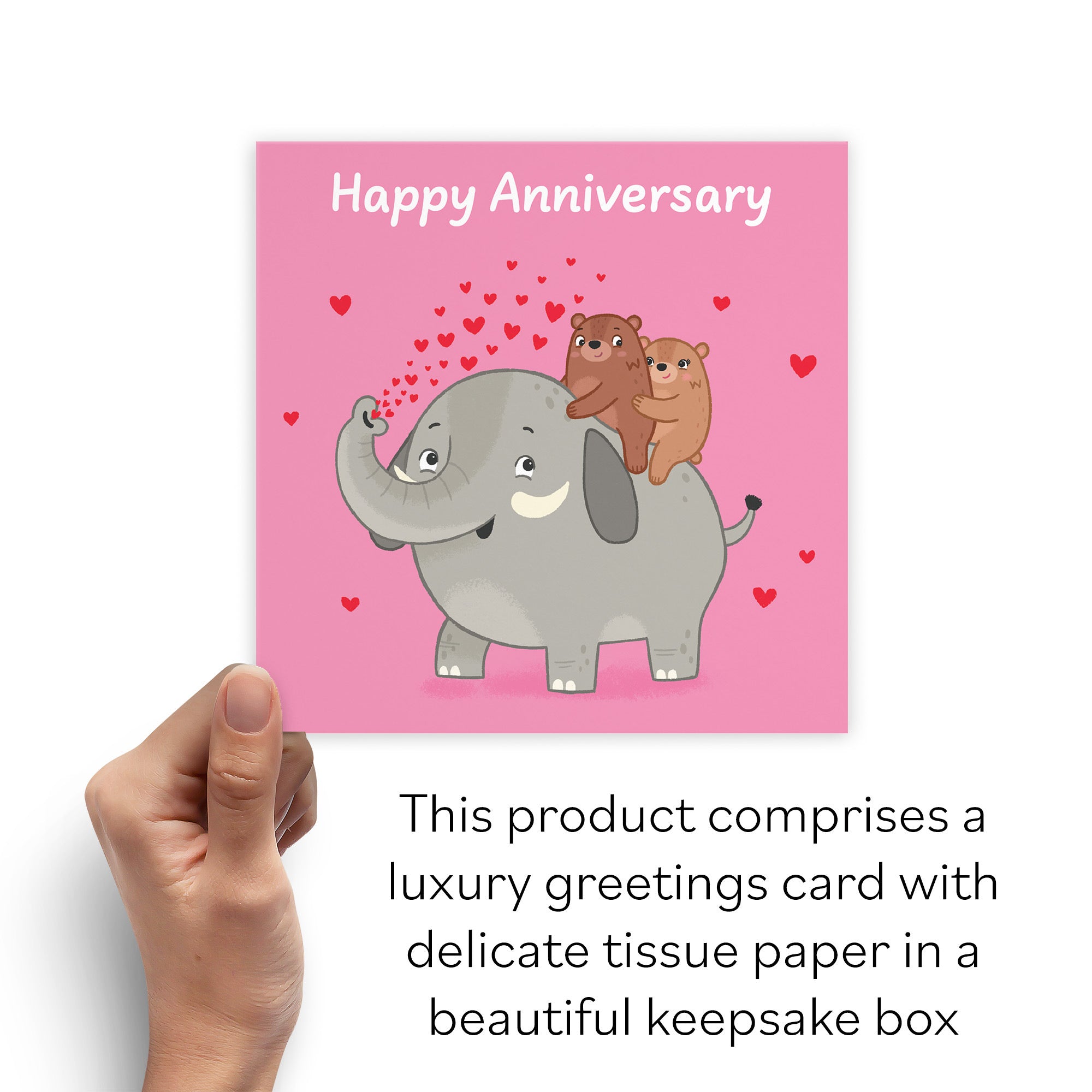 Boxed Elephant Love Anniversary Card Love Story - Default Title (B0DHZTSV3J)