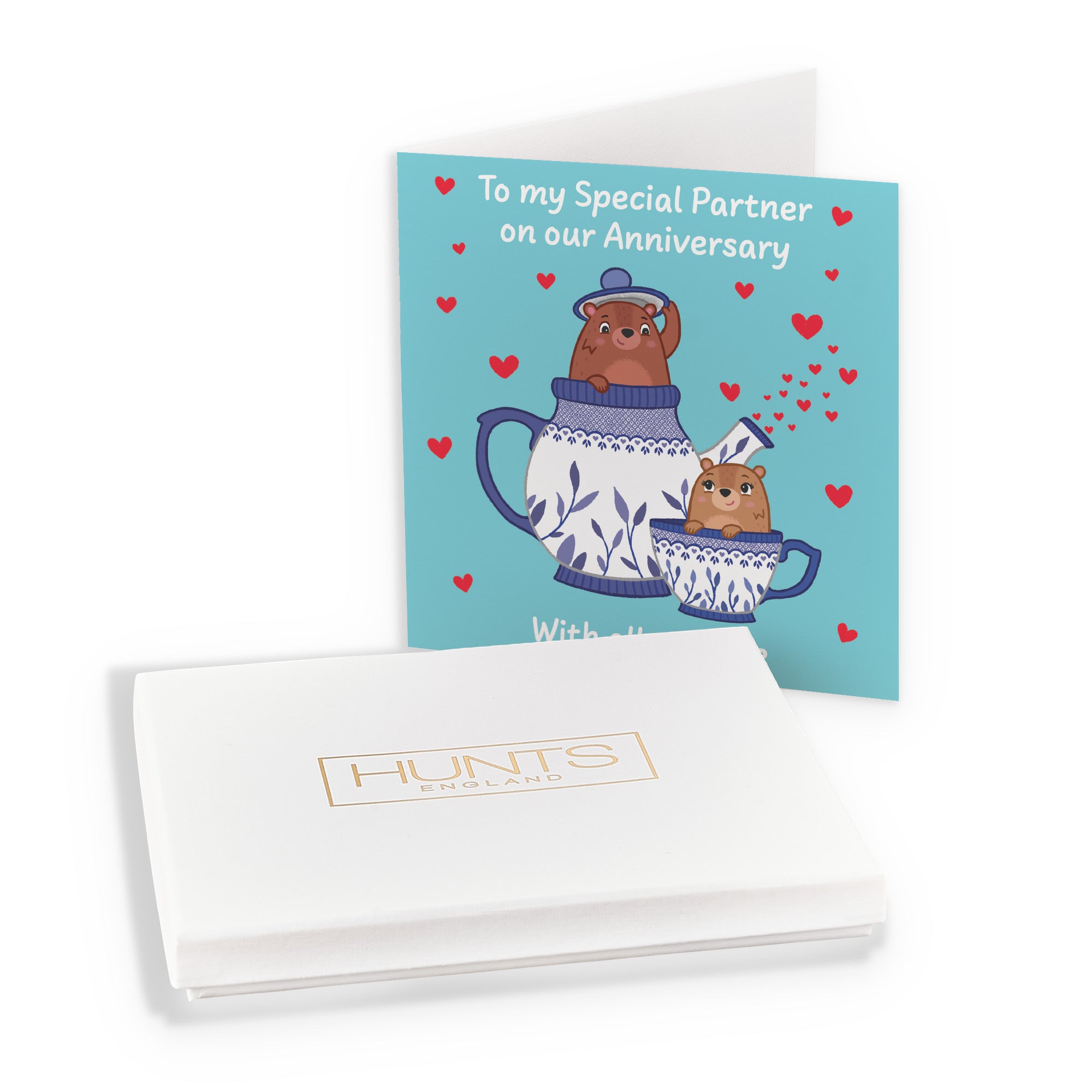 Boxed Partner Anniversary Card Teapot Love Story - Default Title (B0DHZTWGNP)