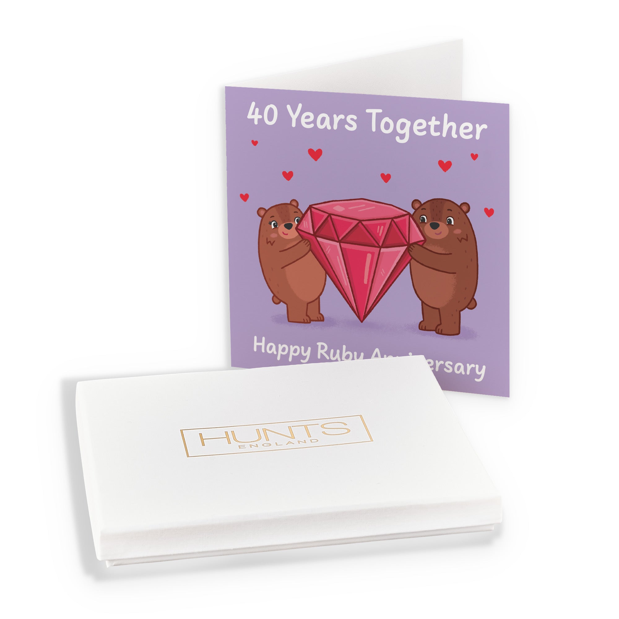 Boxed 40th Anniversary Card Love Story - Default Title (B0DHZTY59L)