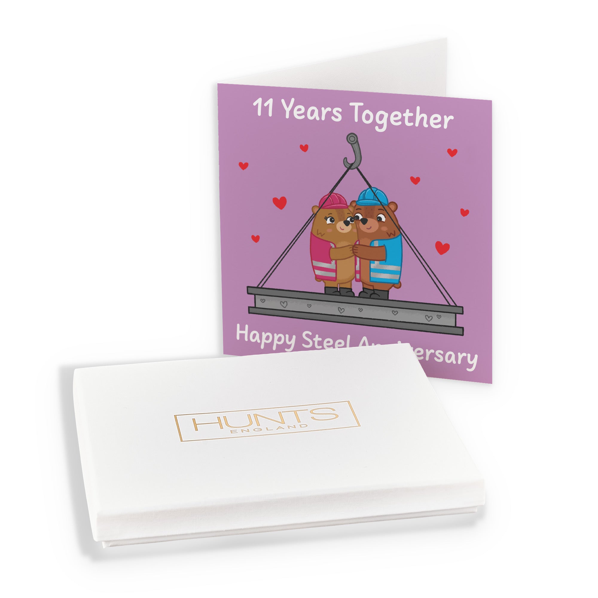 Boxed 11th Anniversary Card Love Story - Default Title (B0DHZV2ZRP)