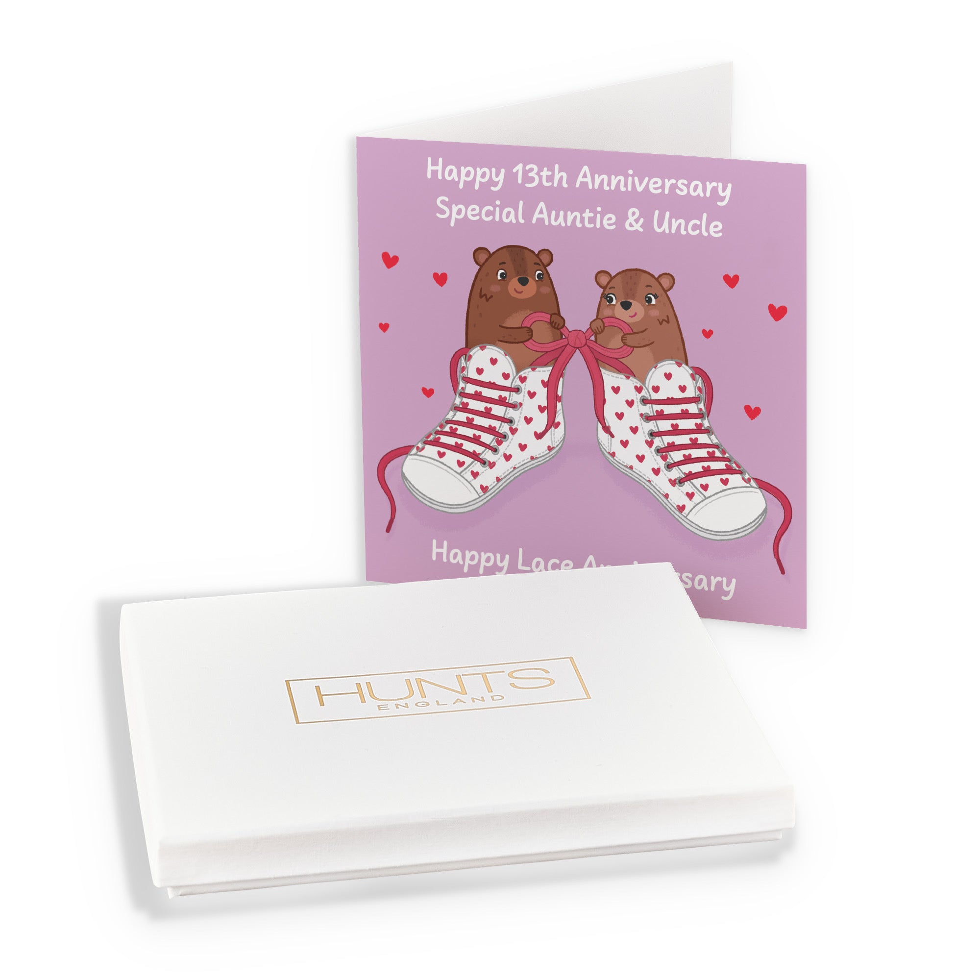 Boxed 13th Auntie And Uncle Anniversary Card Love Story - Default Title (B0DHZV6YJQ)