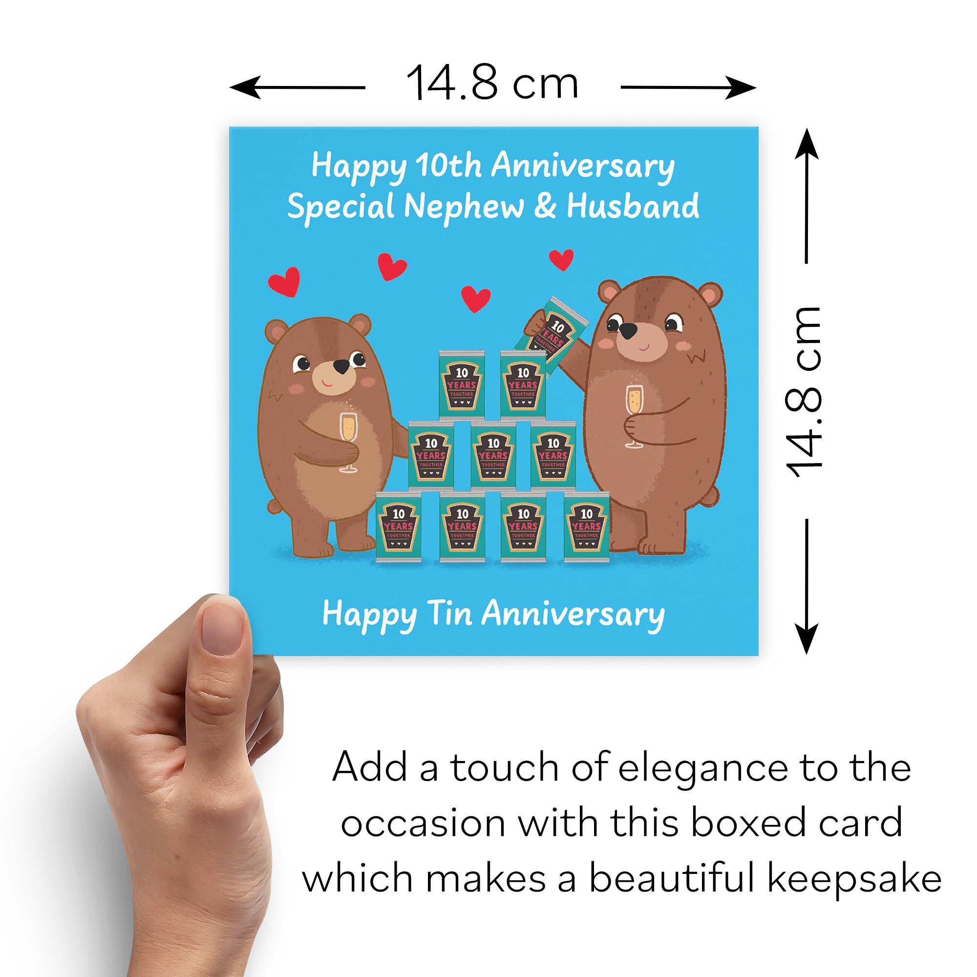 Boxed 10th Nephew And Husband Anniversary Card Love Story - Default Title (B0DHZVB9Z7)