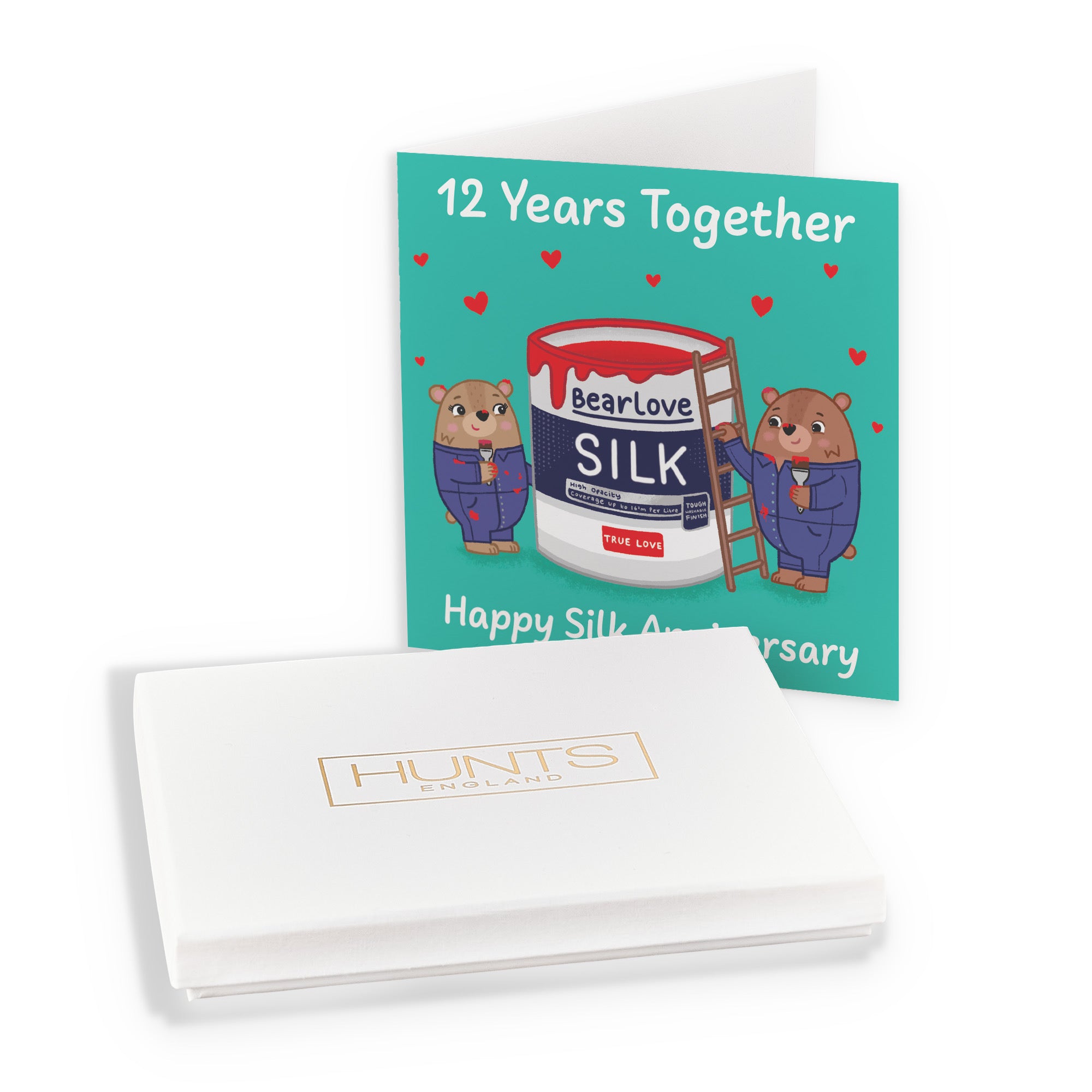 Boxed 12th Anniversary Card Love Story - Default Title (B0DHZVBRZV)