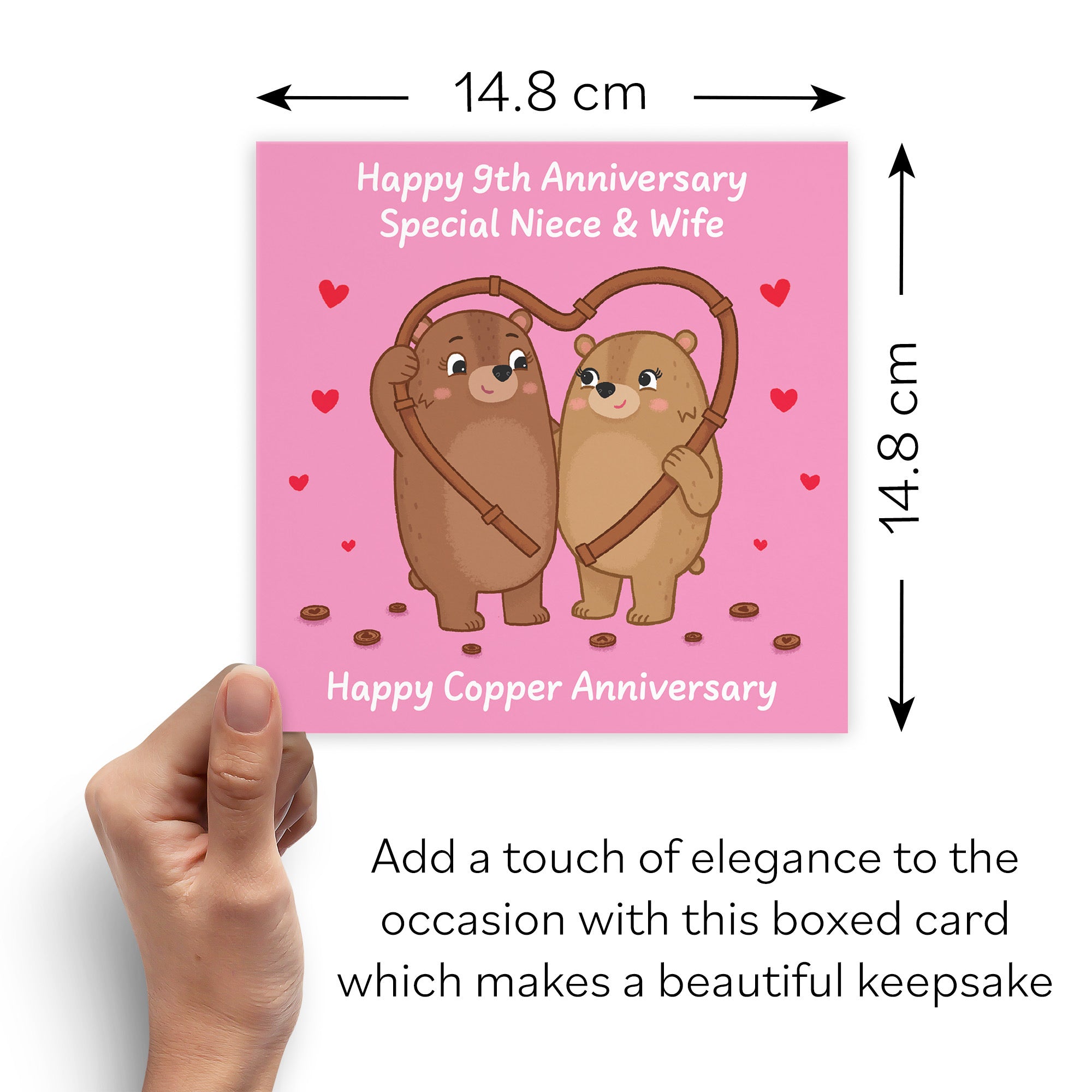 Boxed 9th Niece And Wife Anniversary Card Love Story - Default Title (B0DHZVML6F)