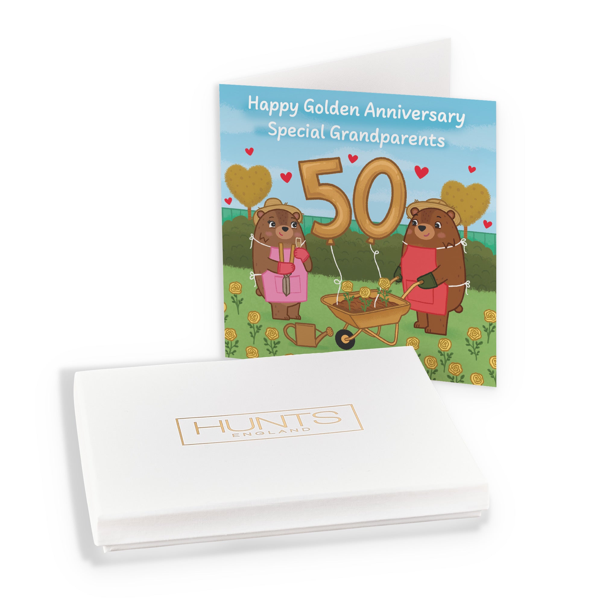 Boxed 50th Grandparents Anniversary Card Love Story - Default Title (B0DHZVQB7D)