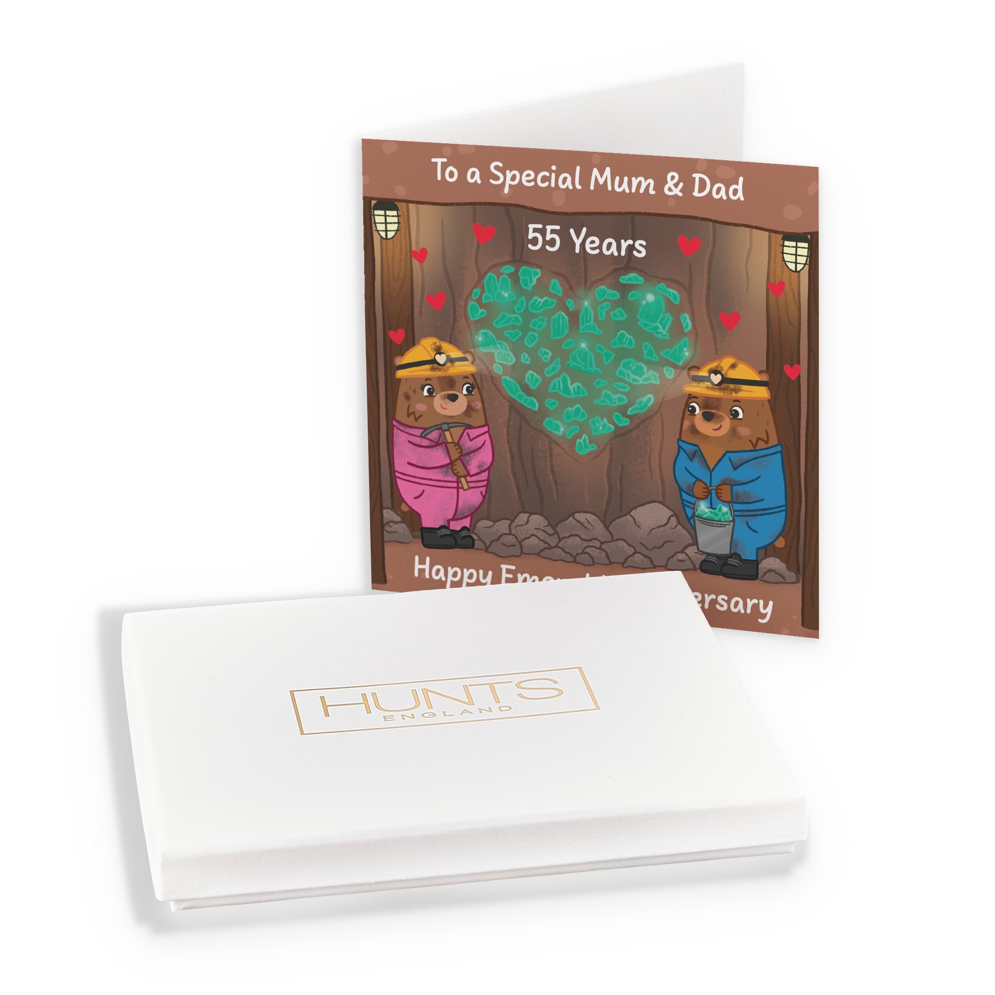 Boxed 55th Mum And Dad Anniversary Card Love Story - Default Title (B0DHZVQB85)