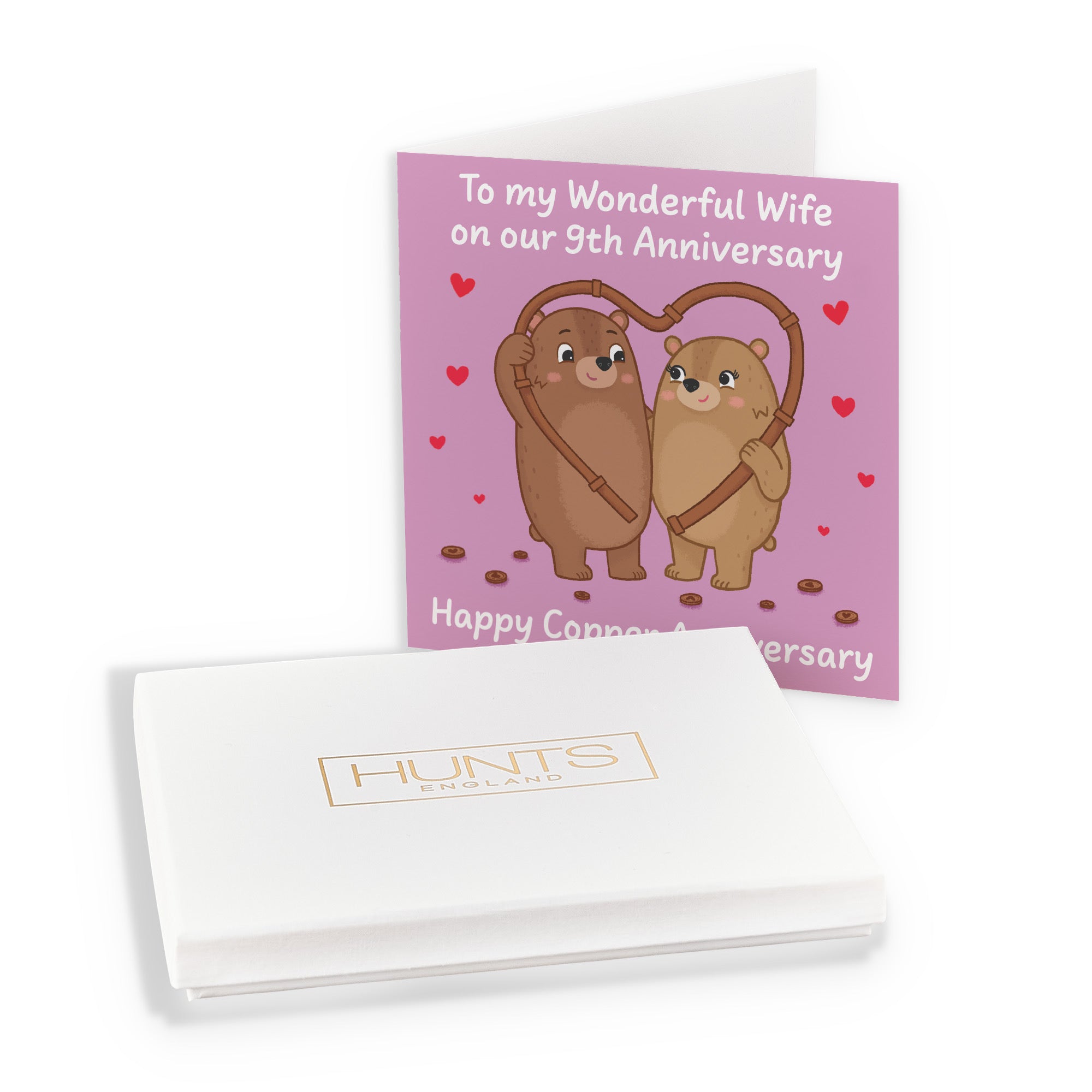 Boxed 9th Wife Anniversary Card Love Story - Default Title (B0DHZVQPKK)