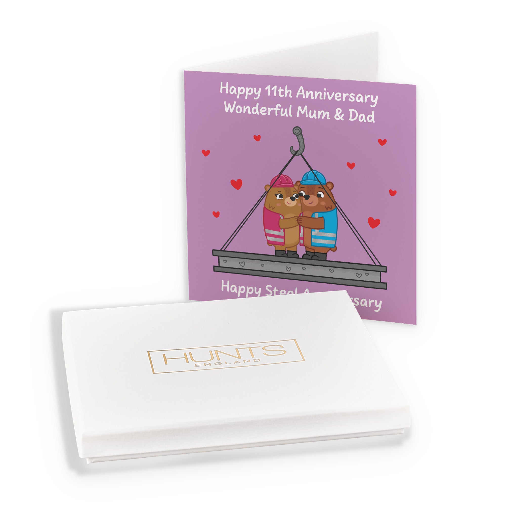 Boxed 11th Mum And Dad Anniversary Card Love Story - Default Title (B0DHZVVQVC)