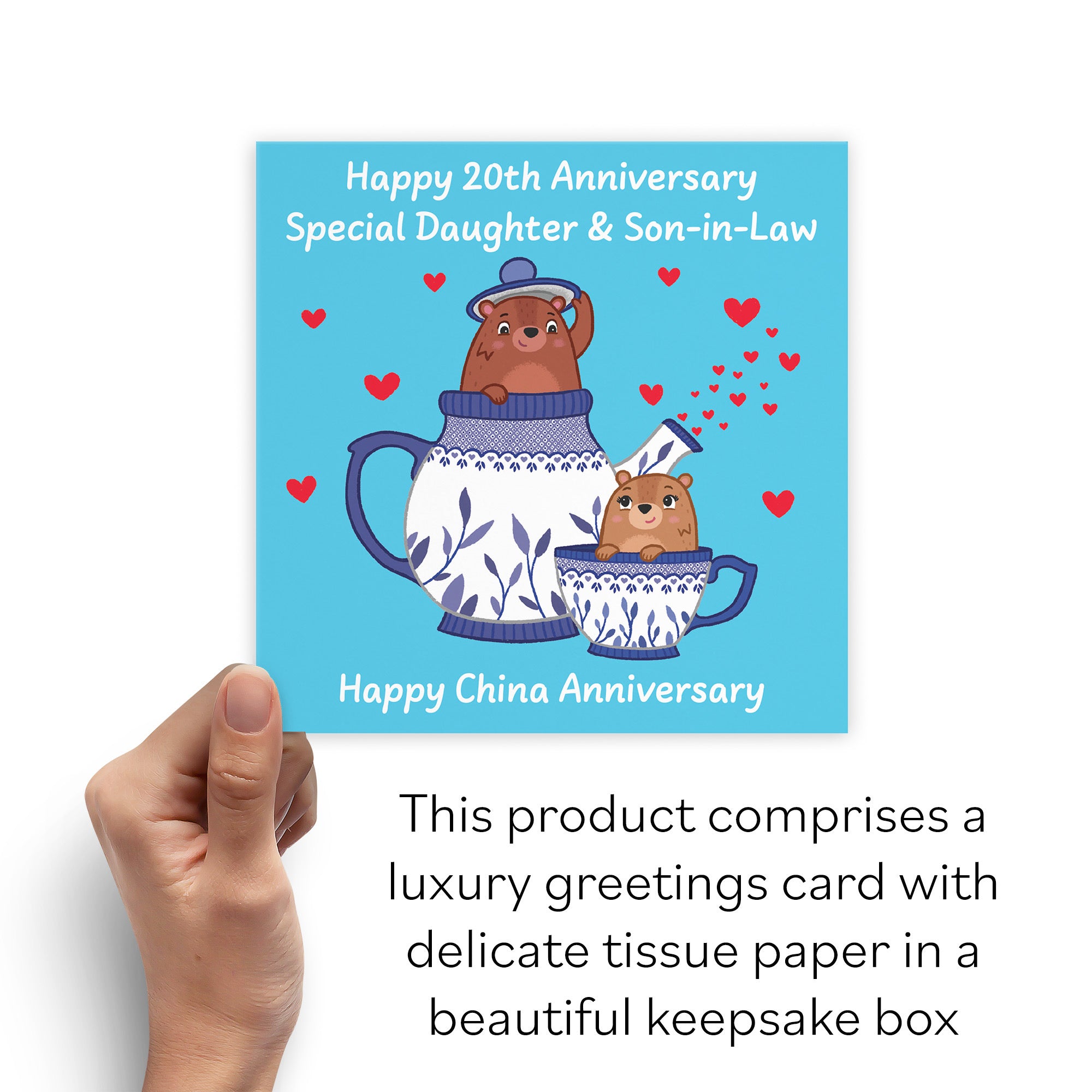 Boxed 20th Daughter And Son In Law Anniversary Card Love Story - Default Title (B0DHZVWL7T)