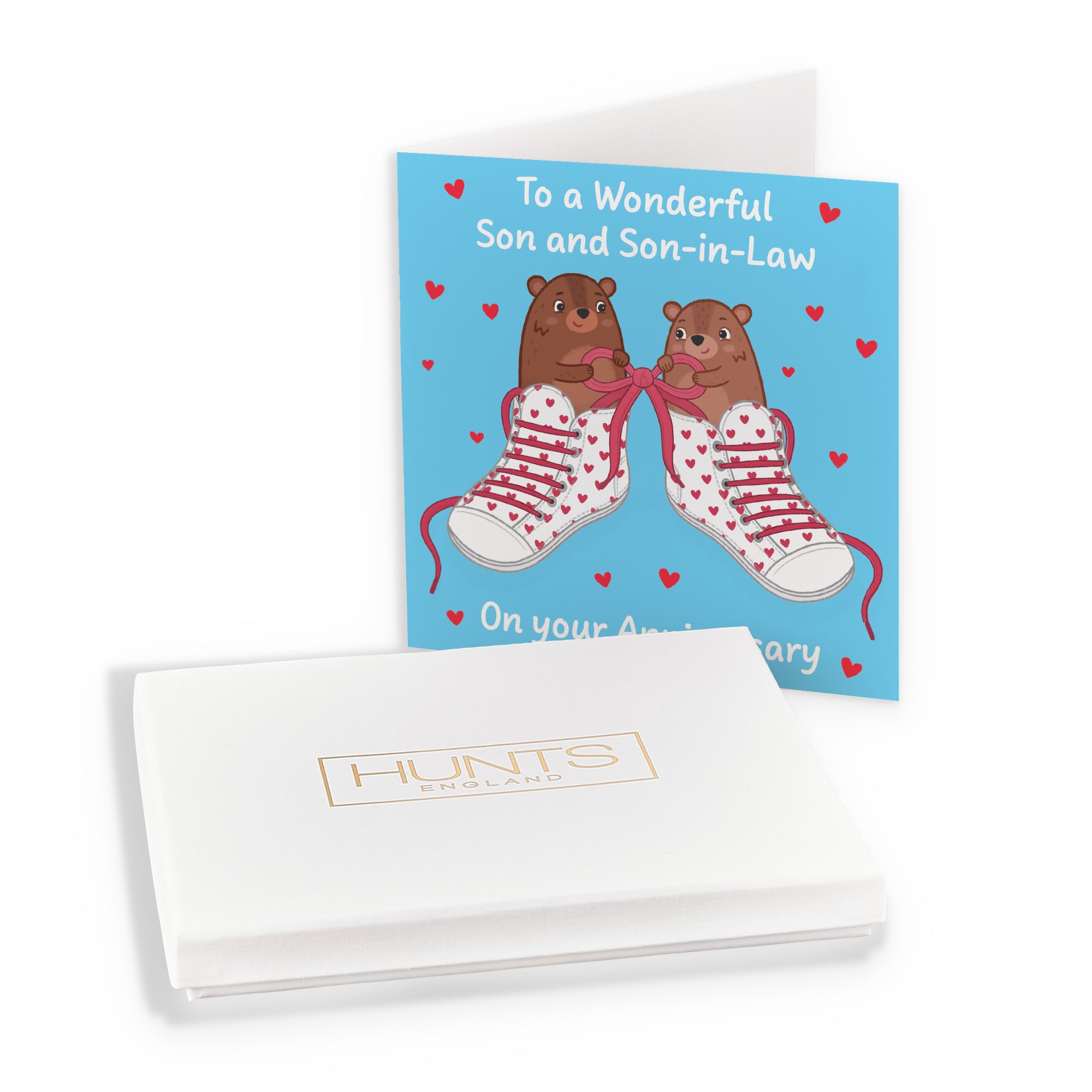 Boxed Son And Son In Law Anniversary Card Laces Love Story - Default Title (B0DHZVWM1S)