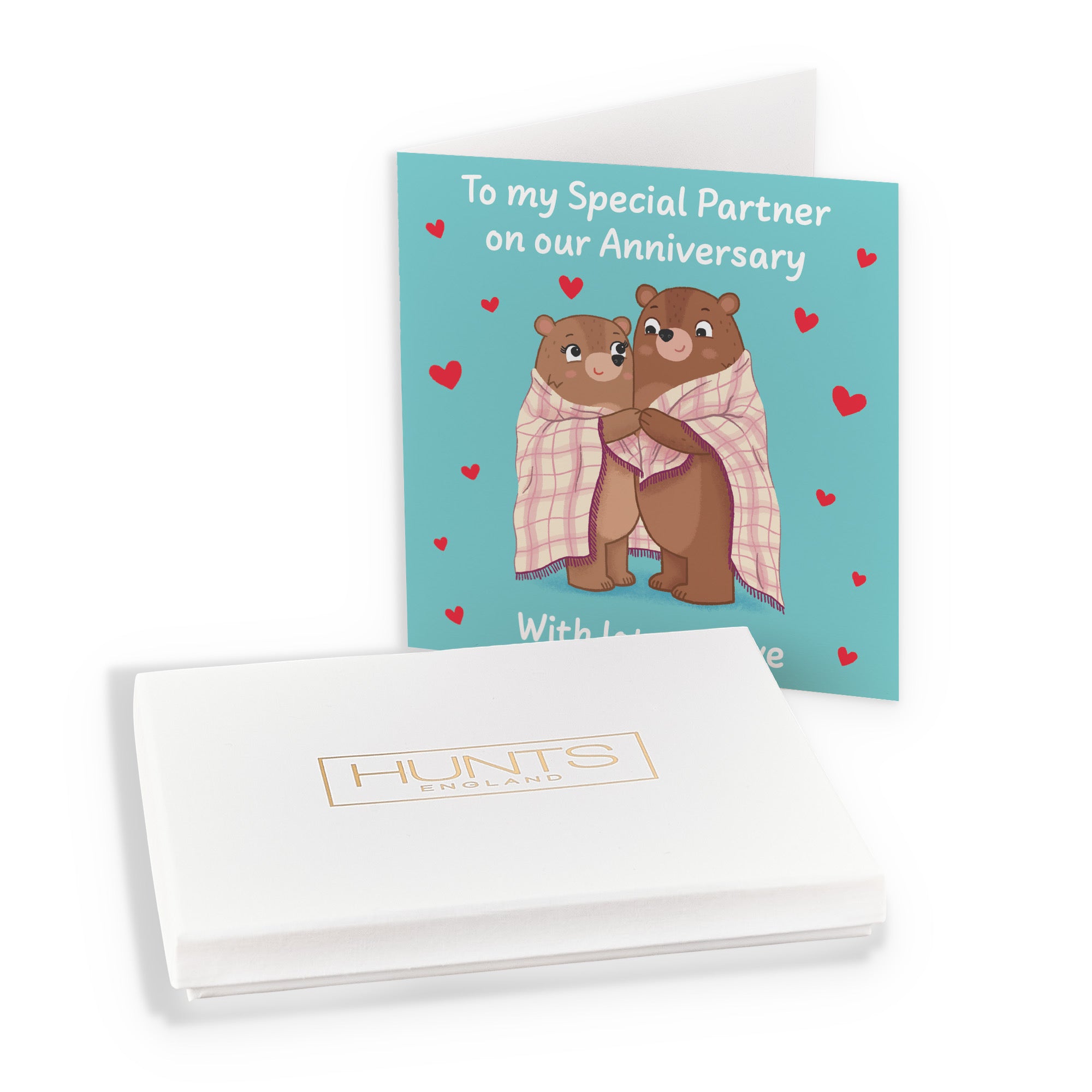 Boxed Partner Anniversary Card Snuggly Bears Love Story - Default Title (B0DHZVX4CJ)